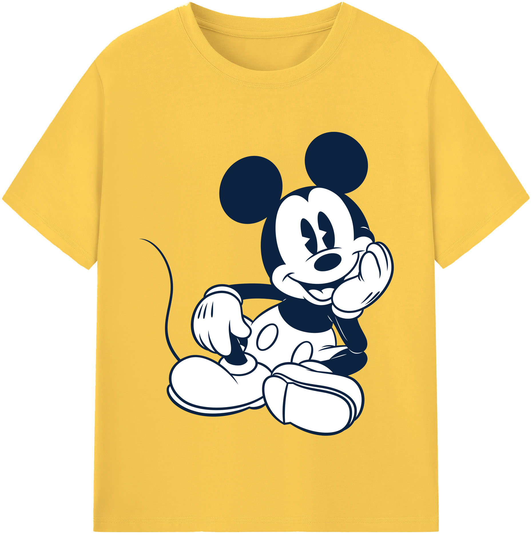 （画像用） ミッキーマウス Mickey Mouse 綿100％半袖Tシャツ（フロントプリント）