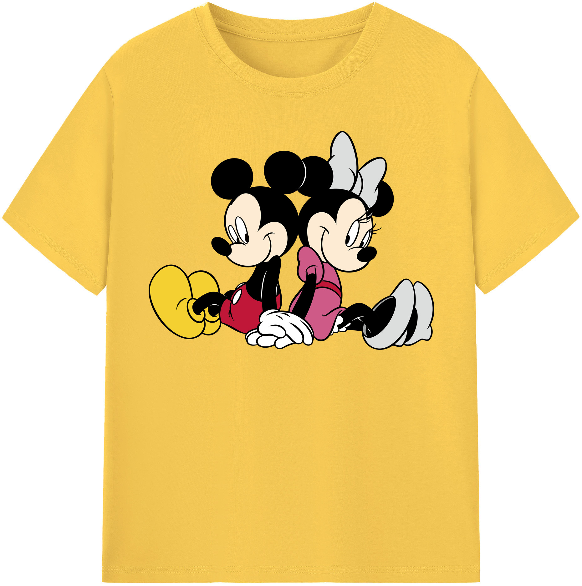 （画像用） ミッキーマウス Mickey Mouse 綿100％半袖Tシャツ（フロントプリント）