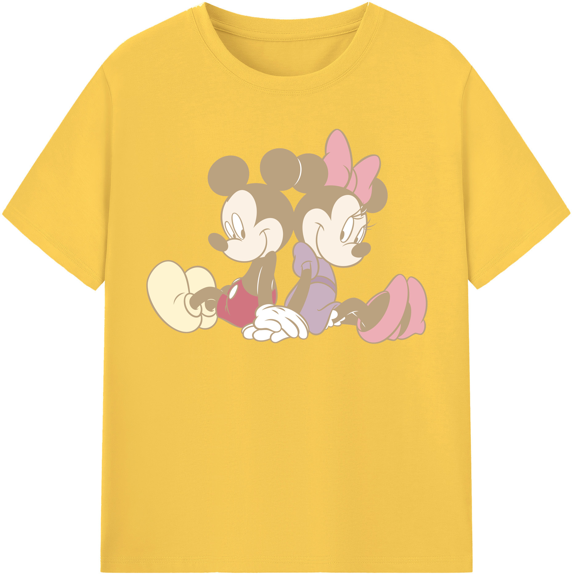 （画像用） ミッキーマウス Mickey Mouse 綿100％半袖Tシャツ（フロントプリント）