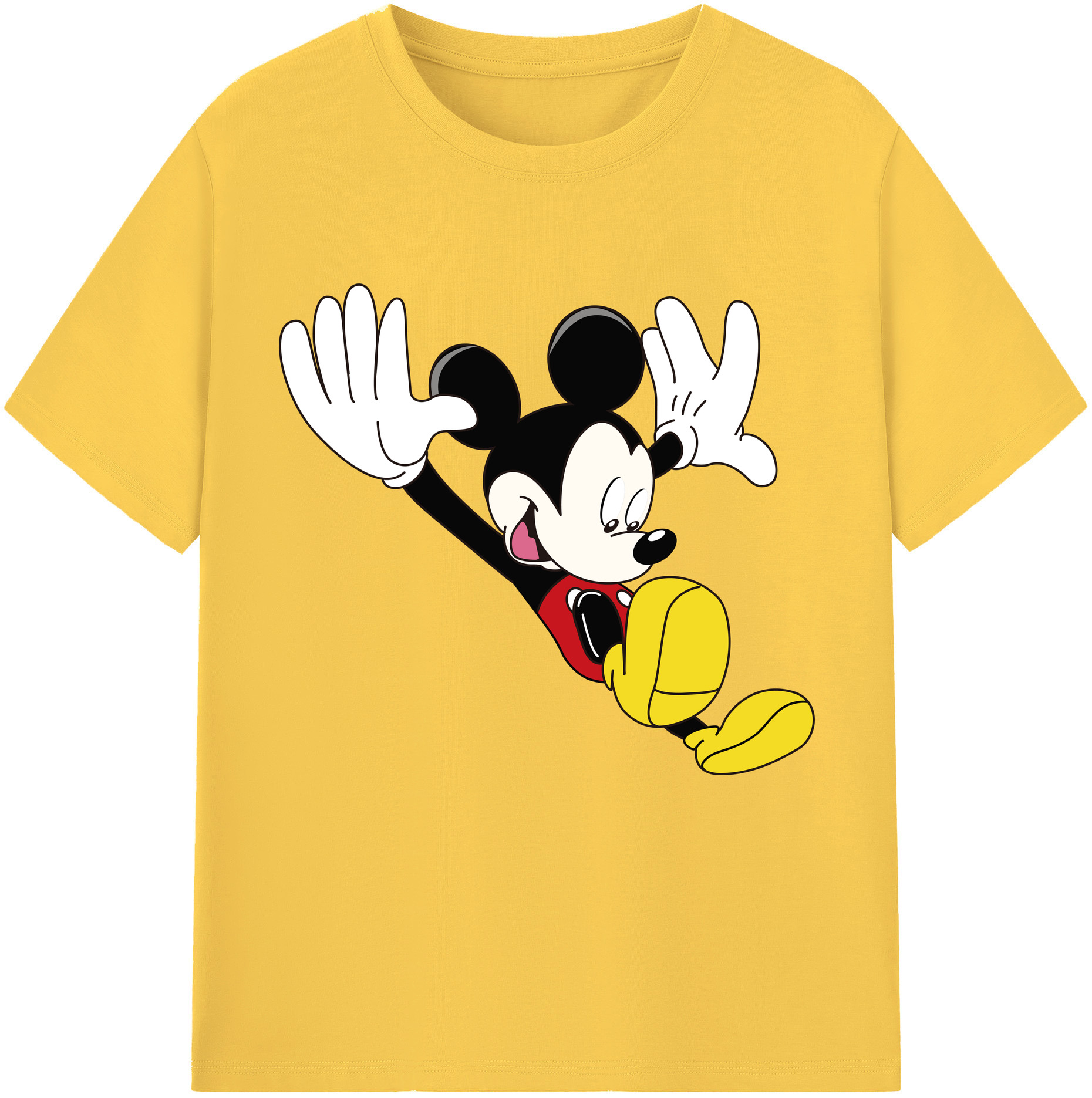 （画像用） ミッキーマウス Mickey Mouse 綿100％半袖Tシャツ（フロントプリント）