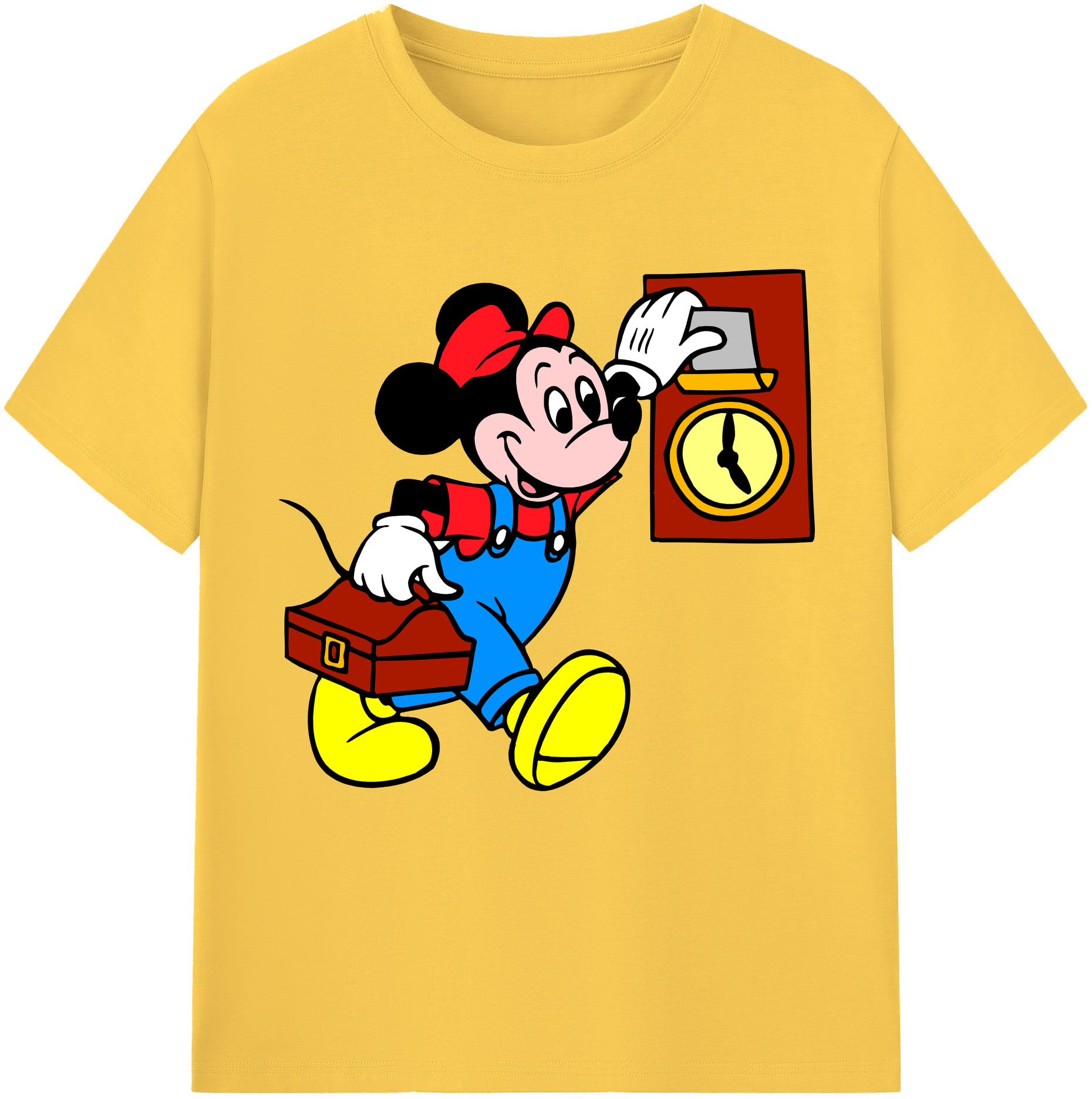 （画像用） ミッキーマウス Mickey Mouse 綿100％半袖Tシャツ（フロントプリント）