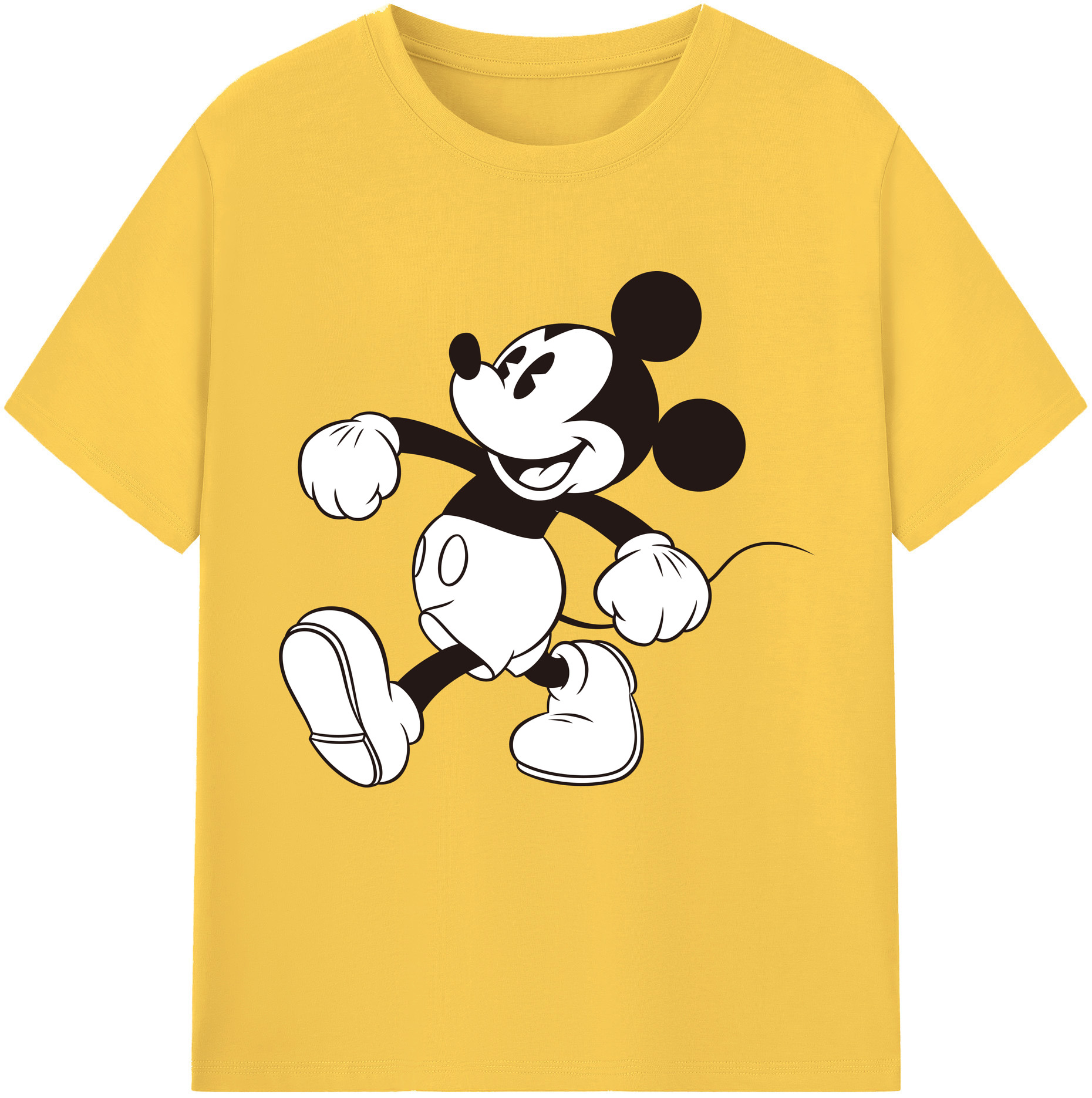 （画像用） ミッキーマウス Mickey Mouse 綿100％半袖Tシャツ（フロントプリント）