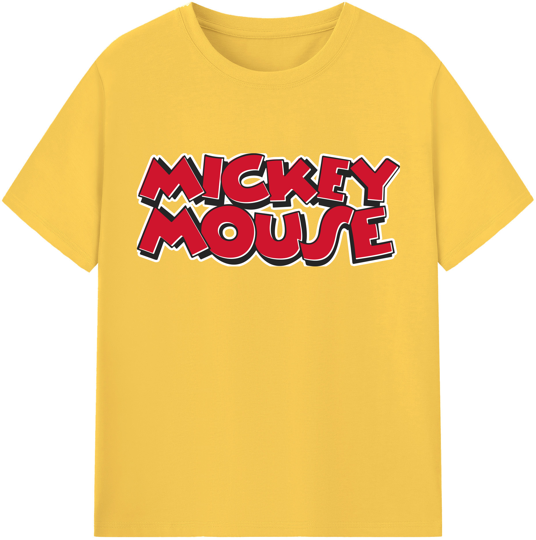 （画像用） ミッキーマウス Mickey Mouse 綿100％半袖Tシャツ（フロントプリント）
