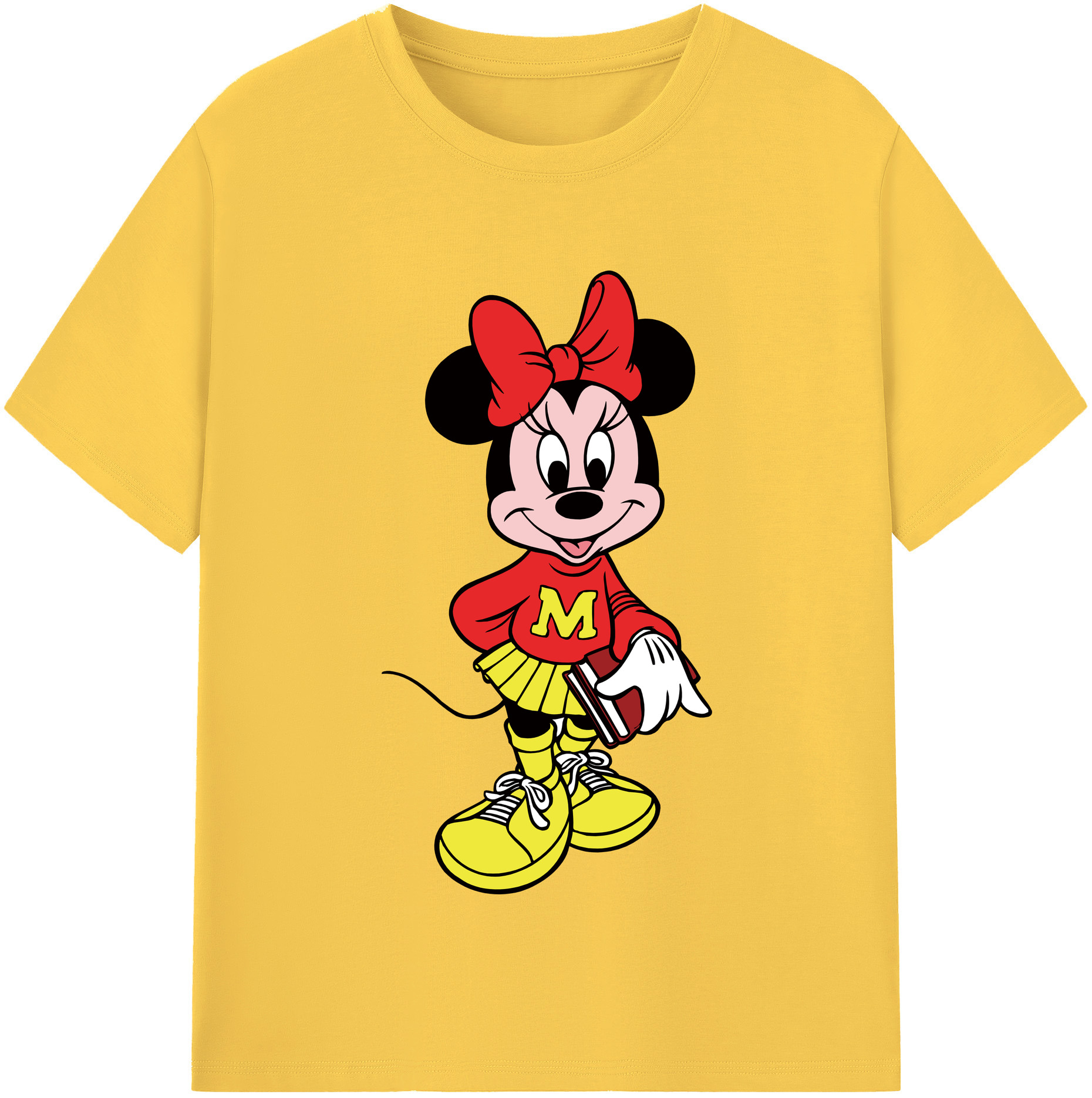 （画像用） ミッキーマウス Mickey Mouse 綿100％半袖Tシャツ（フロントプリント）