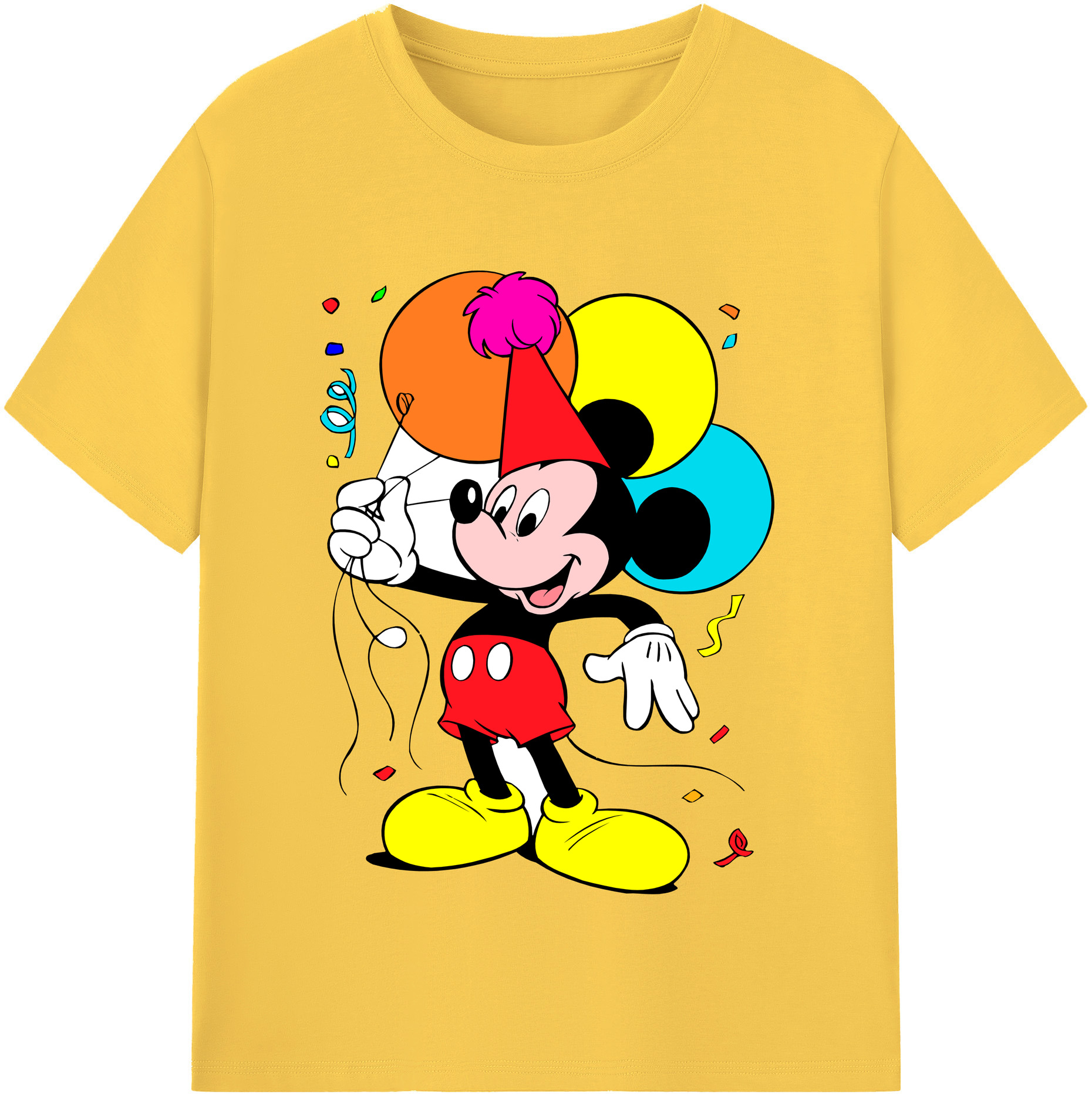 （画像用） ミッキーマウス Mickey Mouse 綿100％半袖Tシャツ（フロントプリント）
