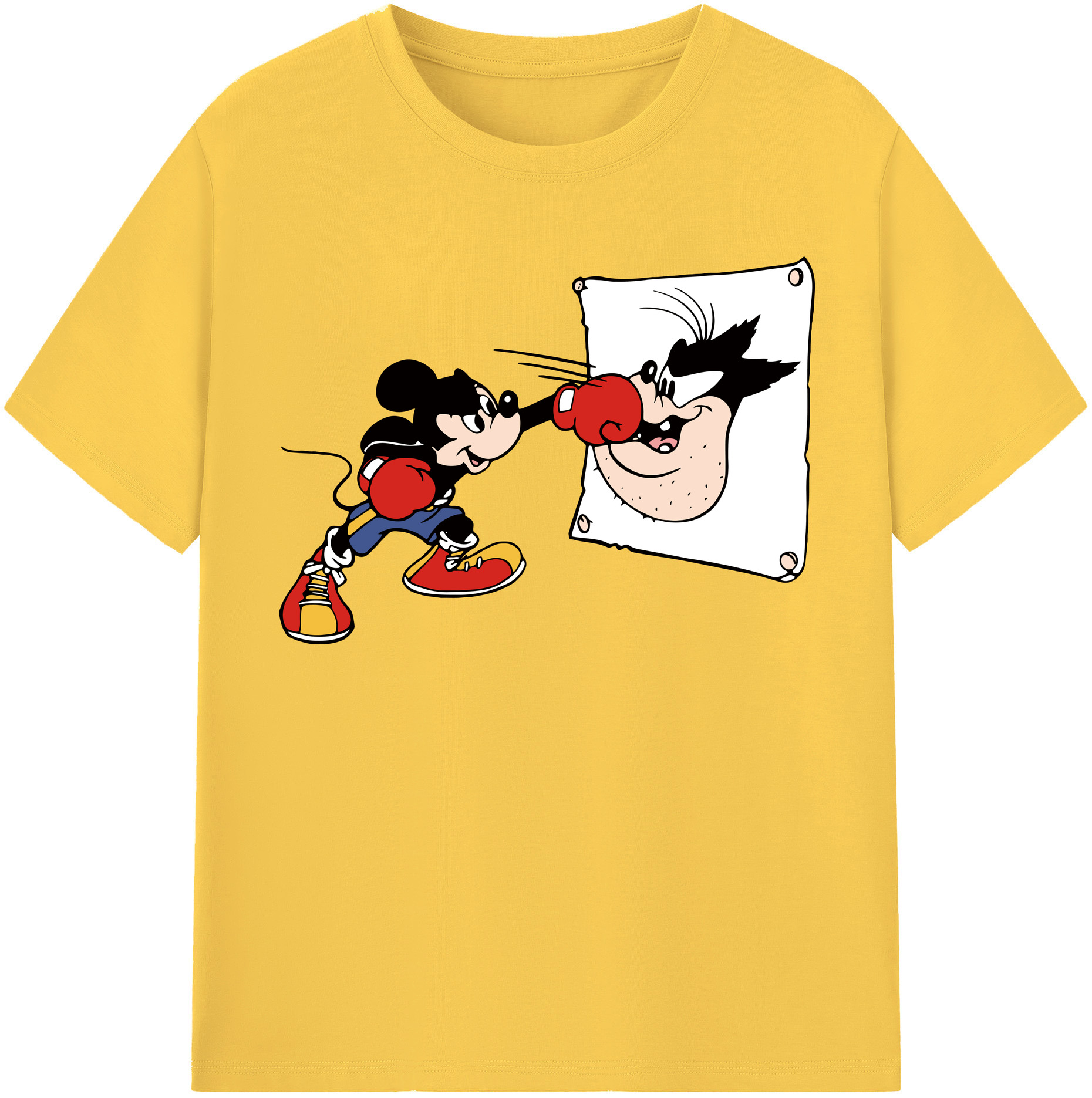 （画像用） ミッキーマウス Mickey Mouse 綿100％半袖Tシャツ（フロントプリント）