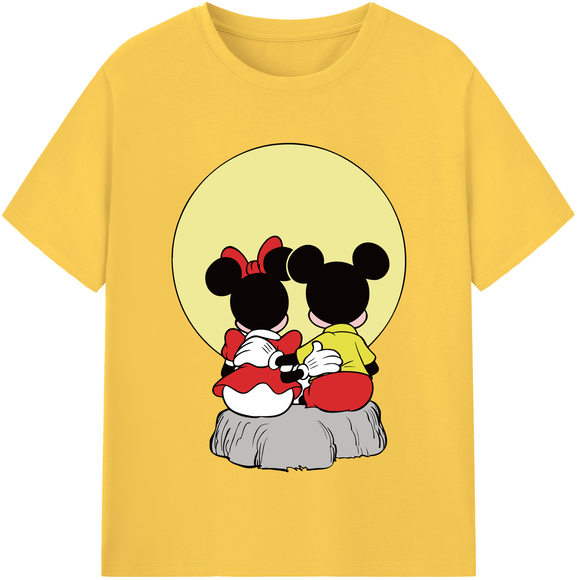 （画像用） ミッキーマウス Mickey Mouse 綿100％半袖Tシャツ（フロントプリント）