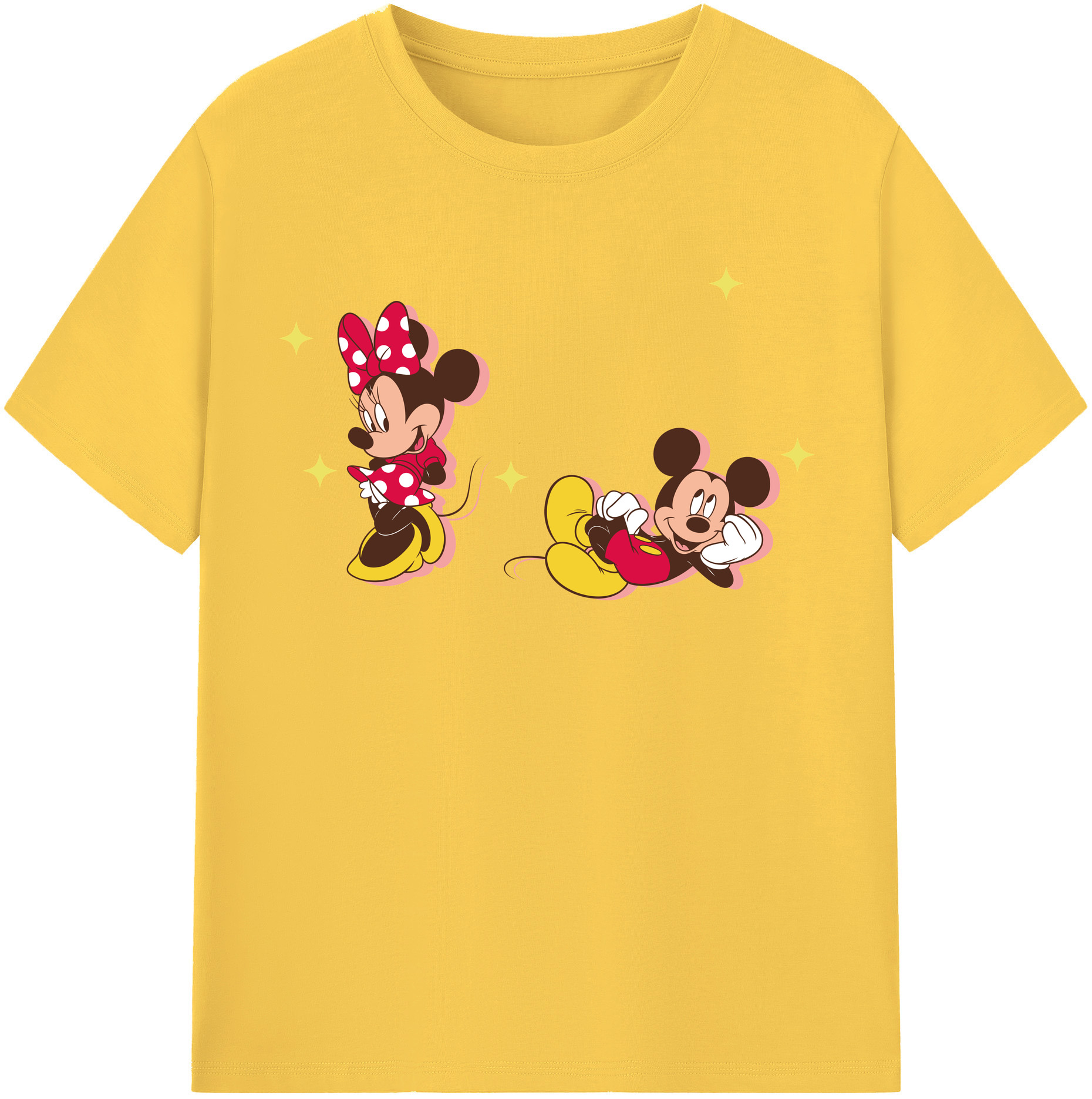 （画像用） ミッキーマウス Mickey Mouse 綿100％半袖Tシャツ（フロントプリント）