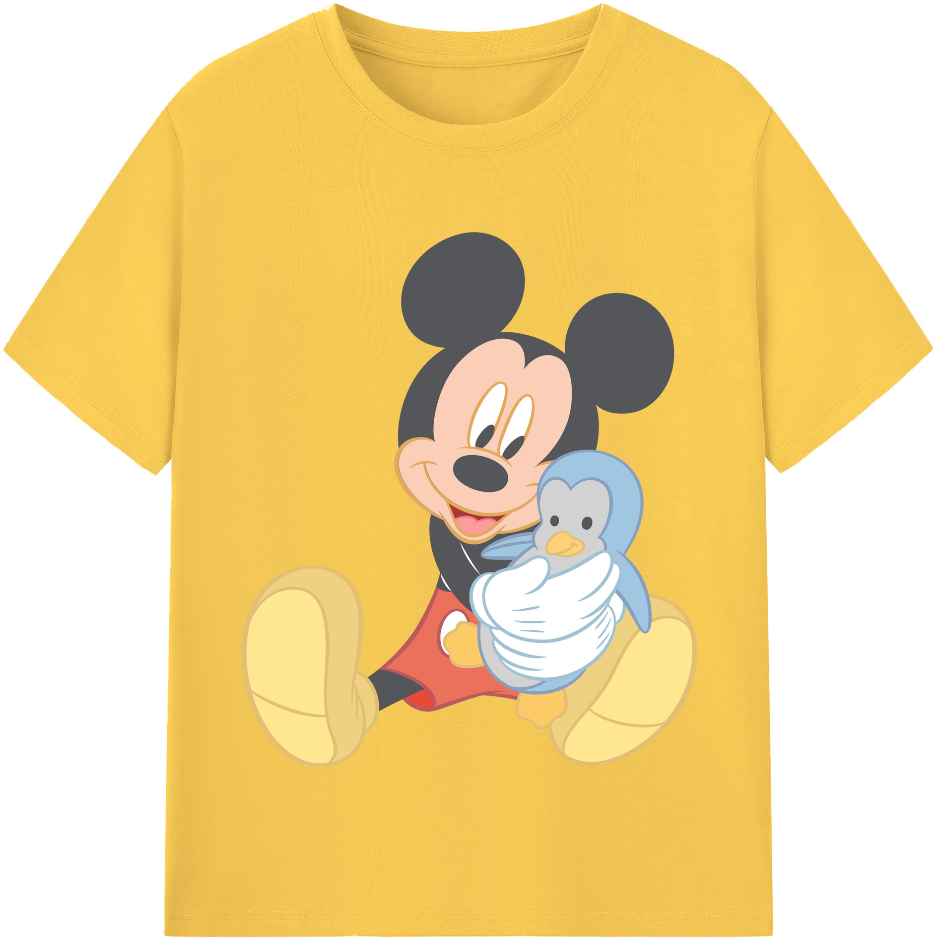 （画像用） ミッキーマウス Mickey Mouse 綿100％半袖Tシャツ（フロントプリント）