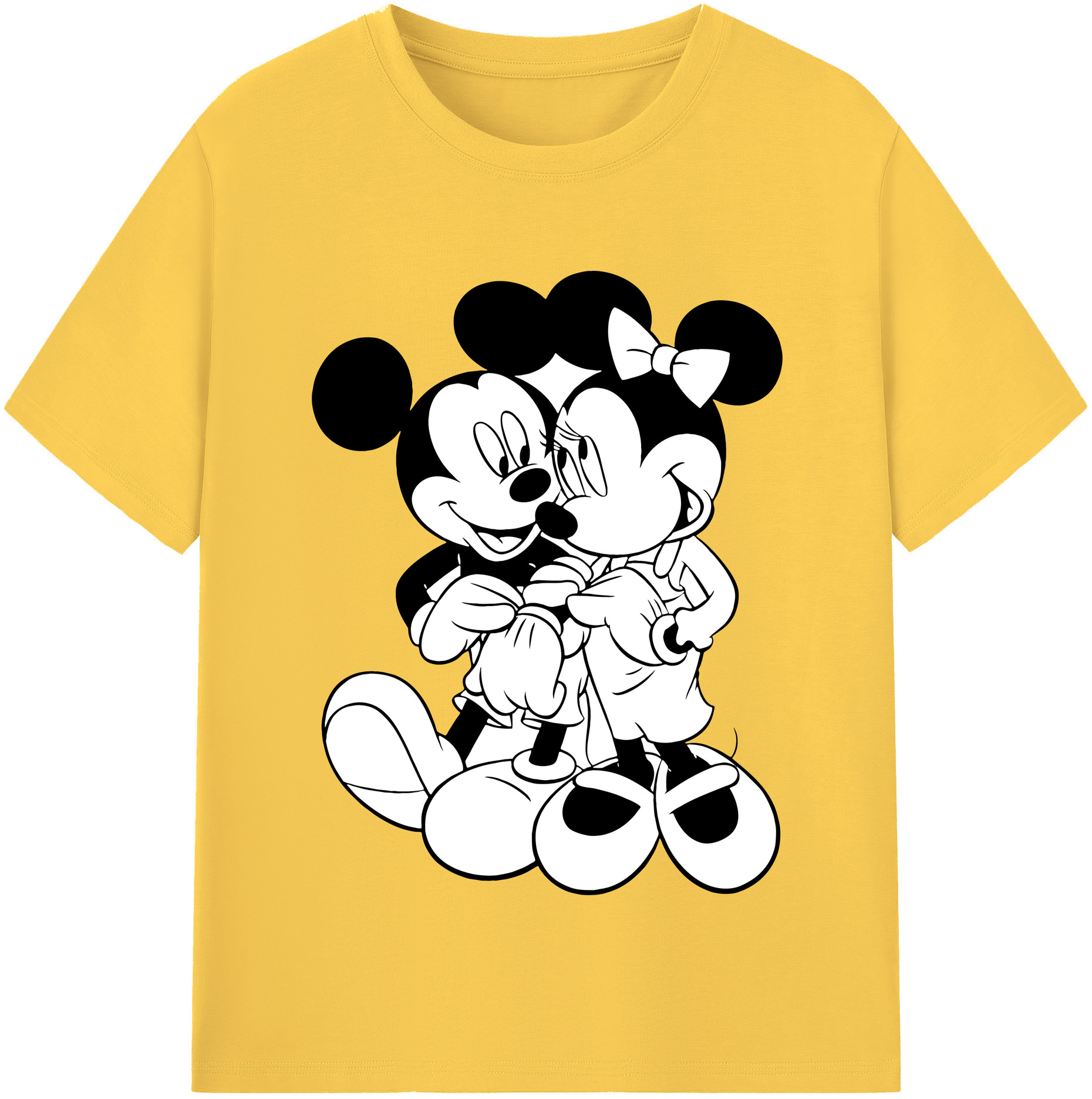 （画像用） ミッキーマウス Mickey Mouse 綿100％半袖Tシャツ（フロントプリント）