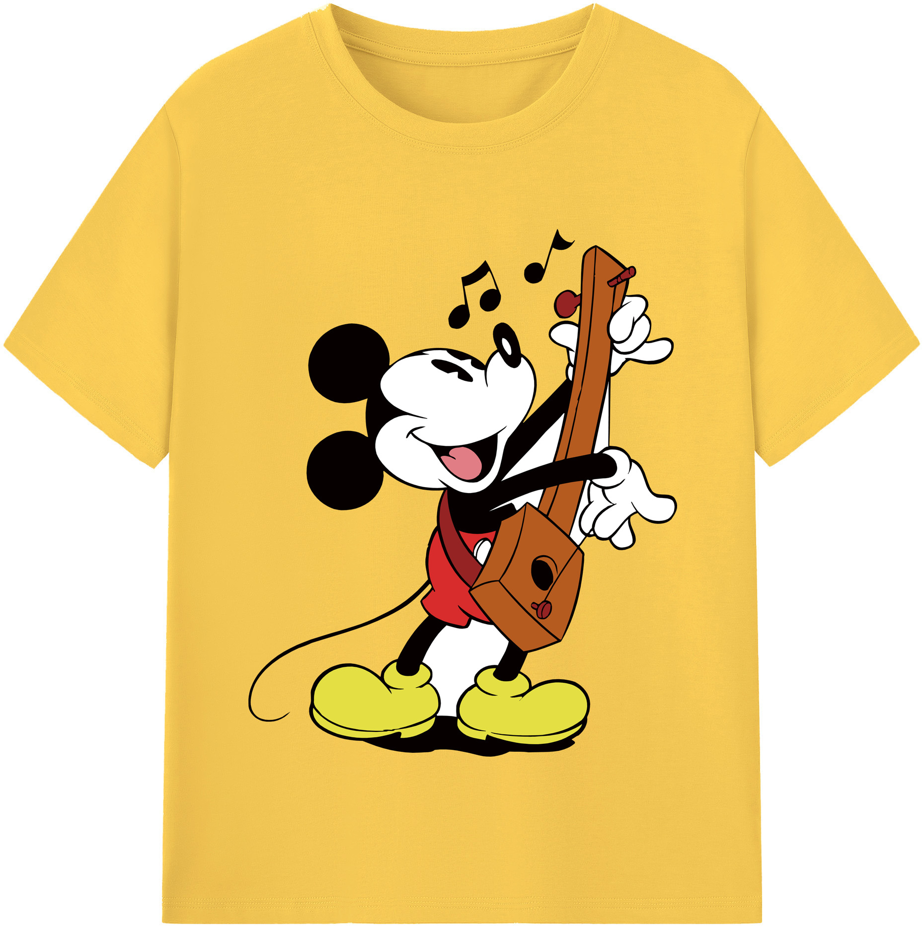 （画像用） ミッキーマウス Mickey Mouse 綿100％半袖Tシャツ（フロントプリント）