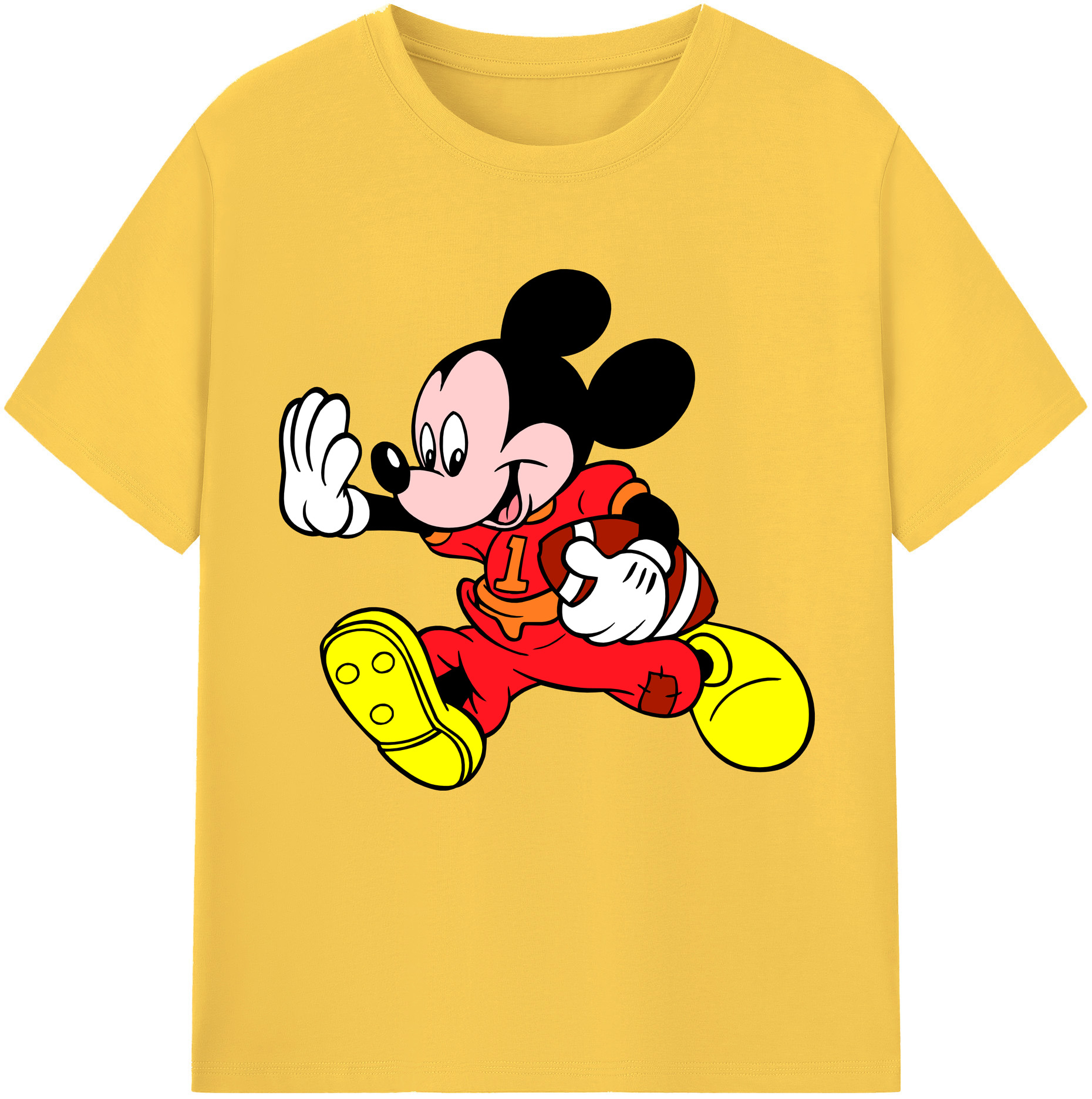 （画像用） ミッキーマウス Mickey Mouse 綿100％半袖Tシャツ（フロントプリント）