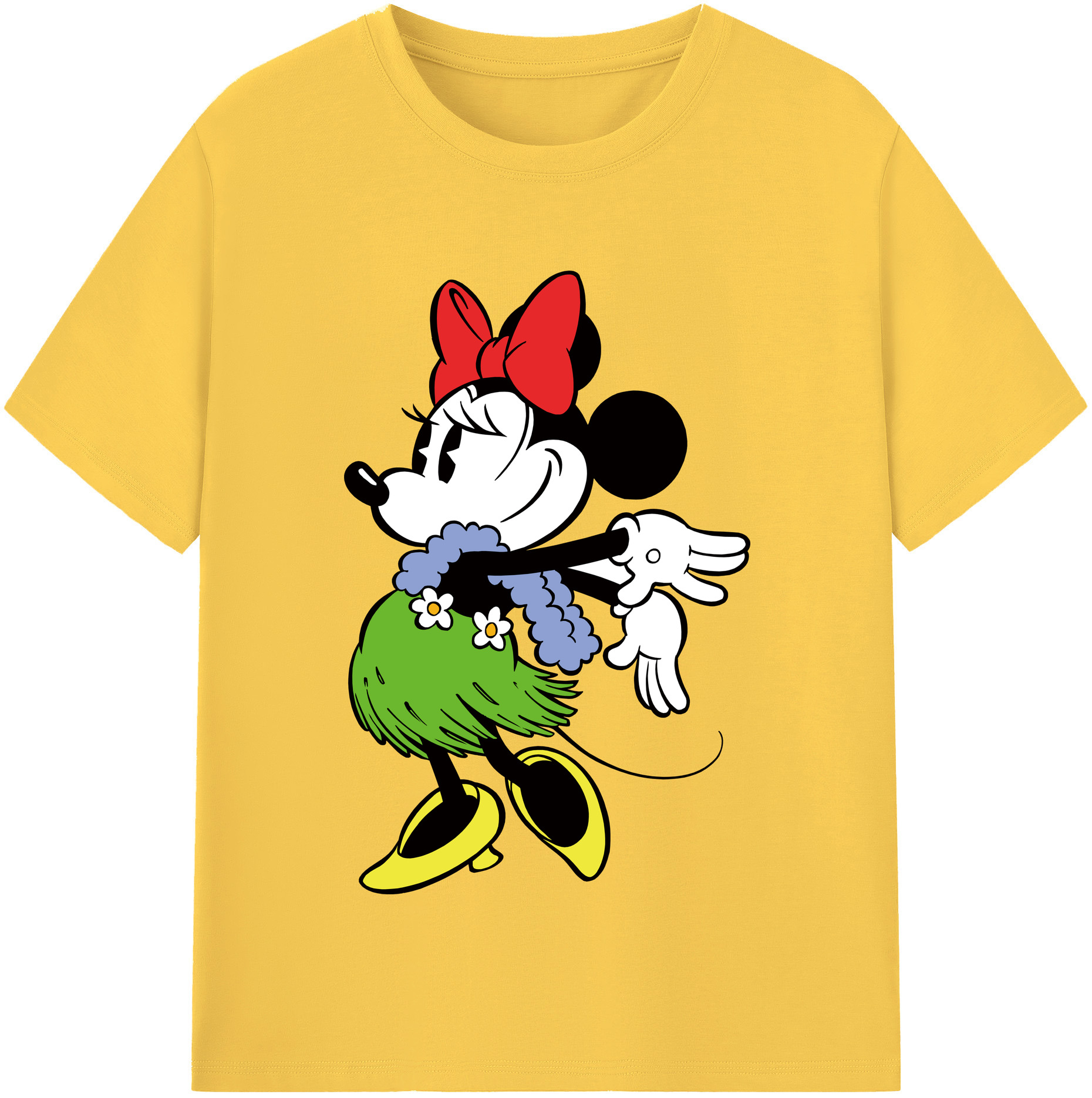 （画像用） ミッキーマウス Mickey Mouse 綿100％半袖Tシャツ（フロントプリント）