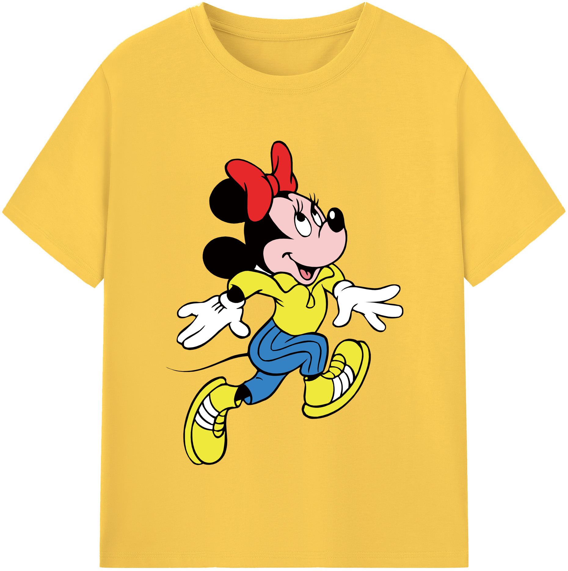（画像用） ミッキーマウス Mickey Mouse 綿100％半袖Tシャツ（フロントプリント）