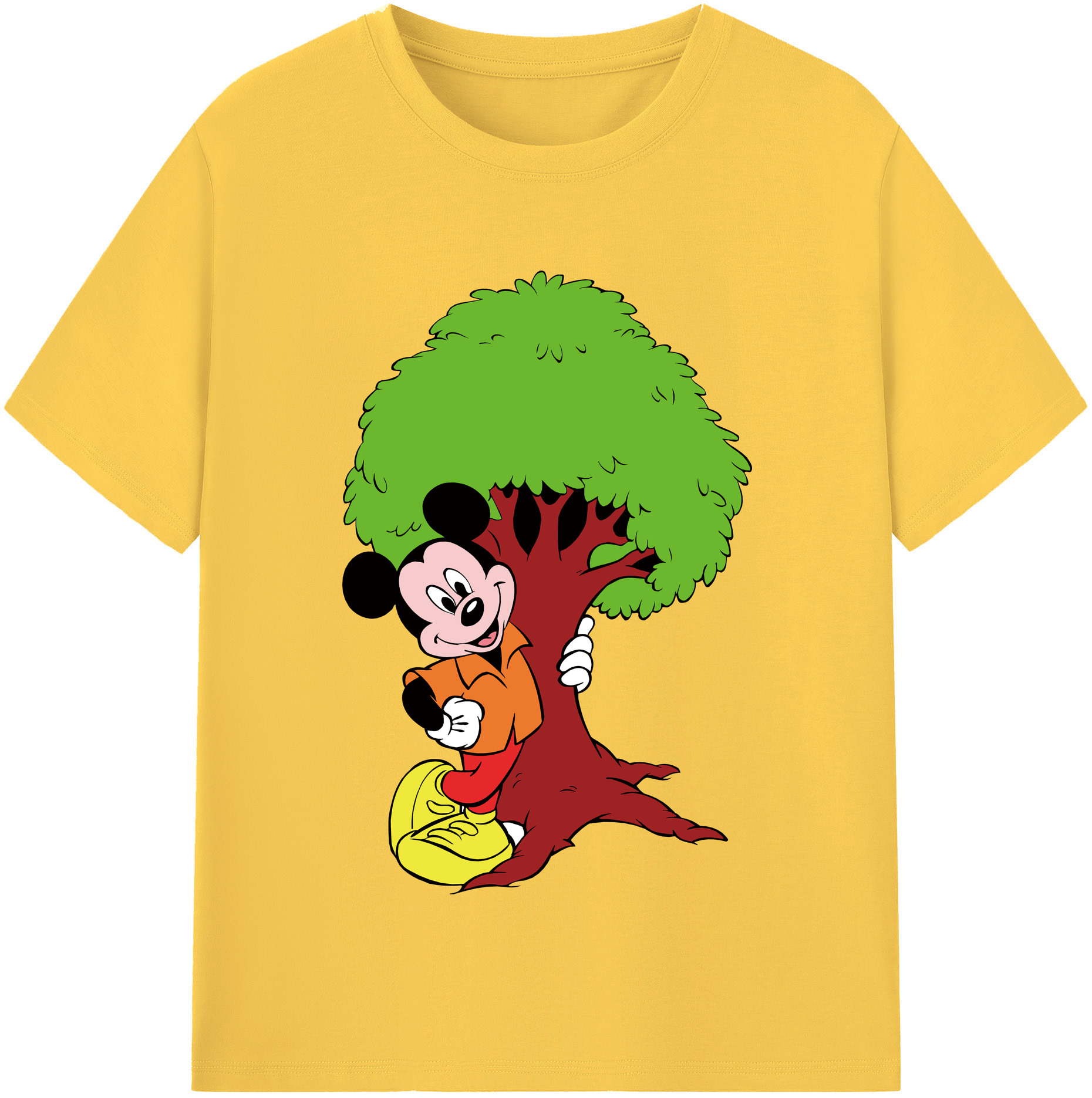 （画像用） ミッキーマウス Mickey Mouse 綿100％半袖Tシャツ（フロントプリント）
