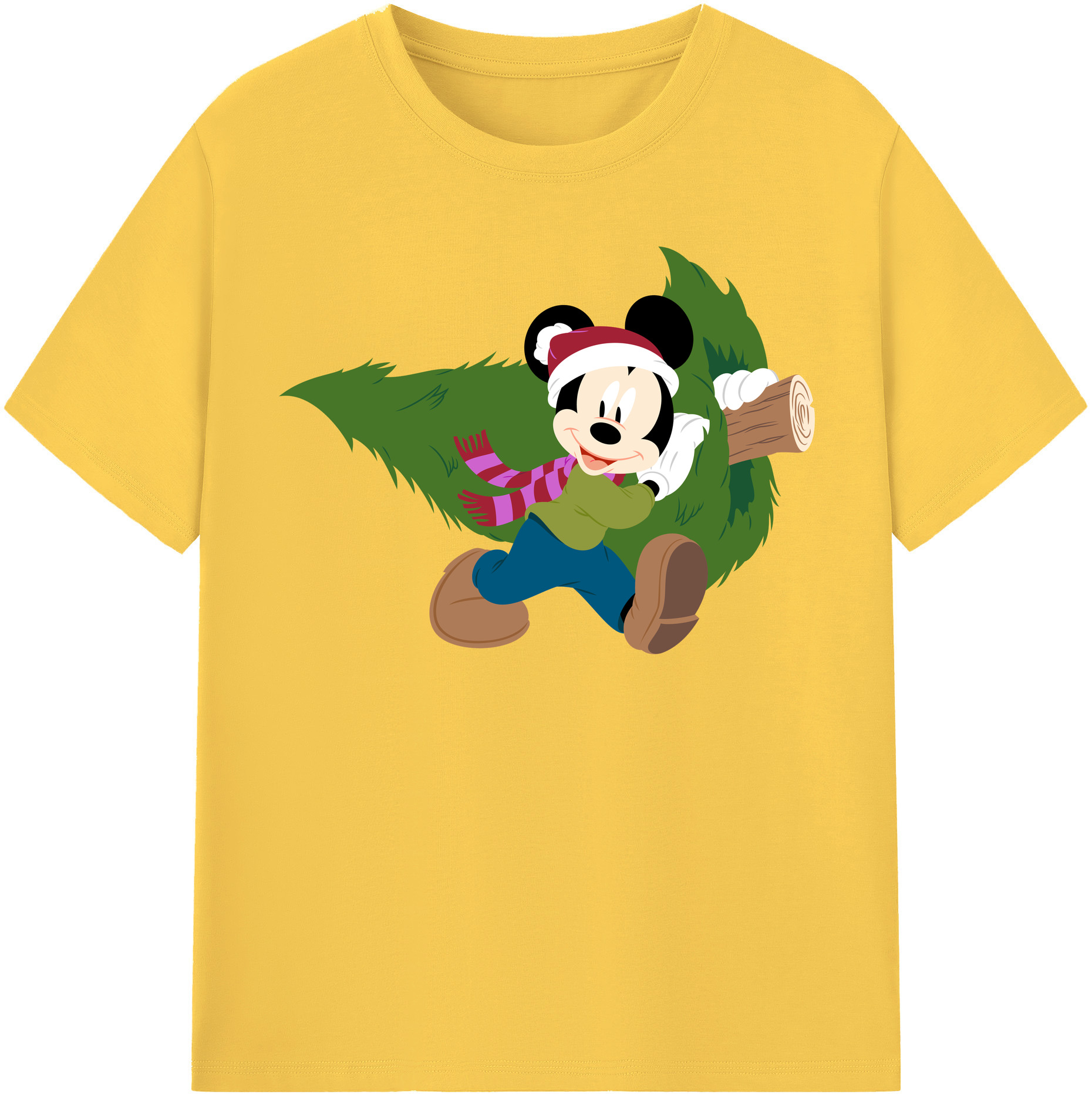 （画像用） ミッキーマウス Mickey Mouse 綿100％半袖Tシャツ（フロントプリント）