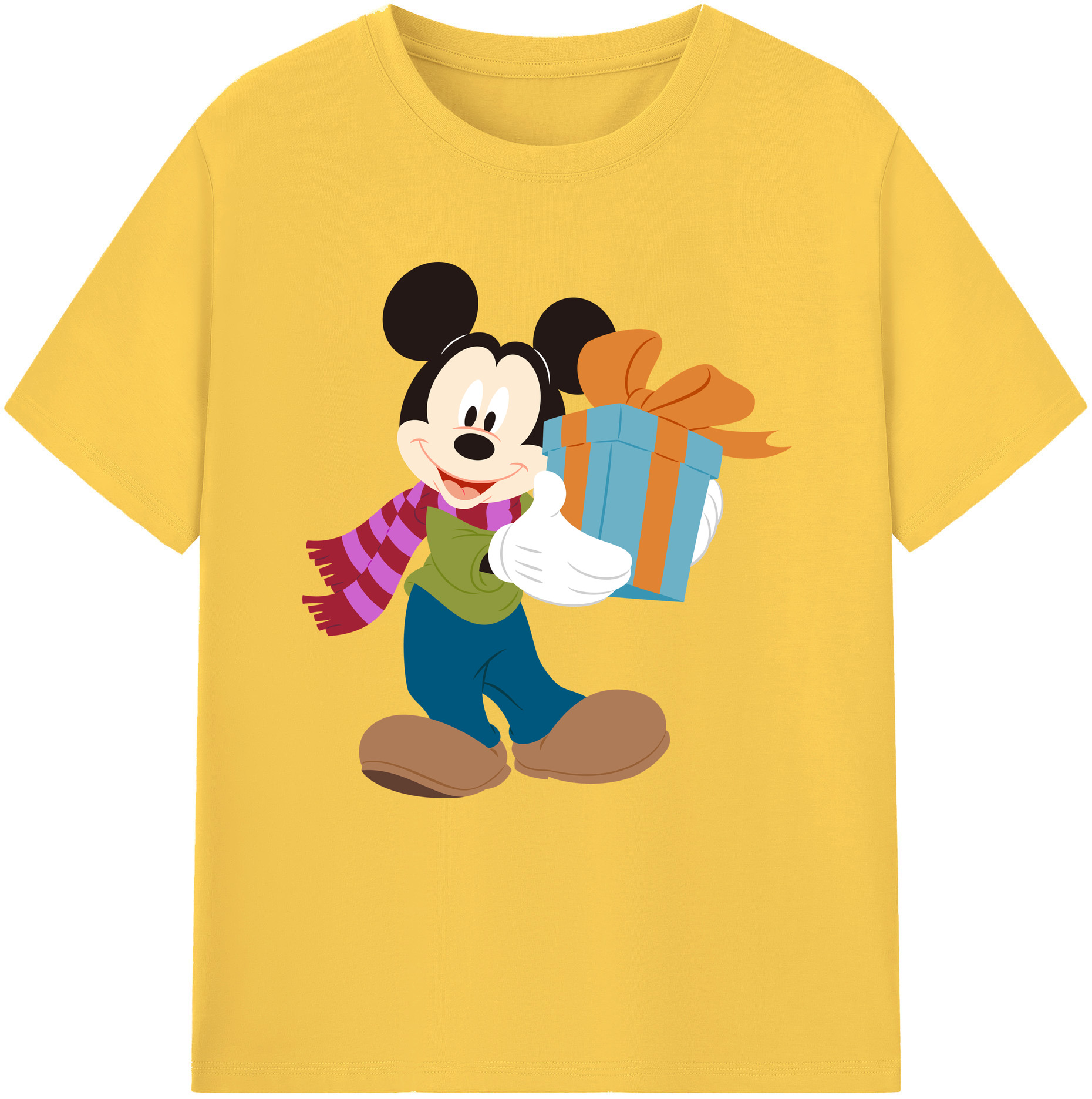 （画像用） ミッキーマウス Mickey Mouse 綿100％半袖Tシャツ（フロントプリント）