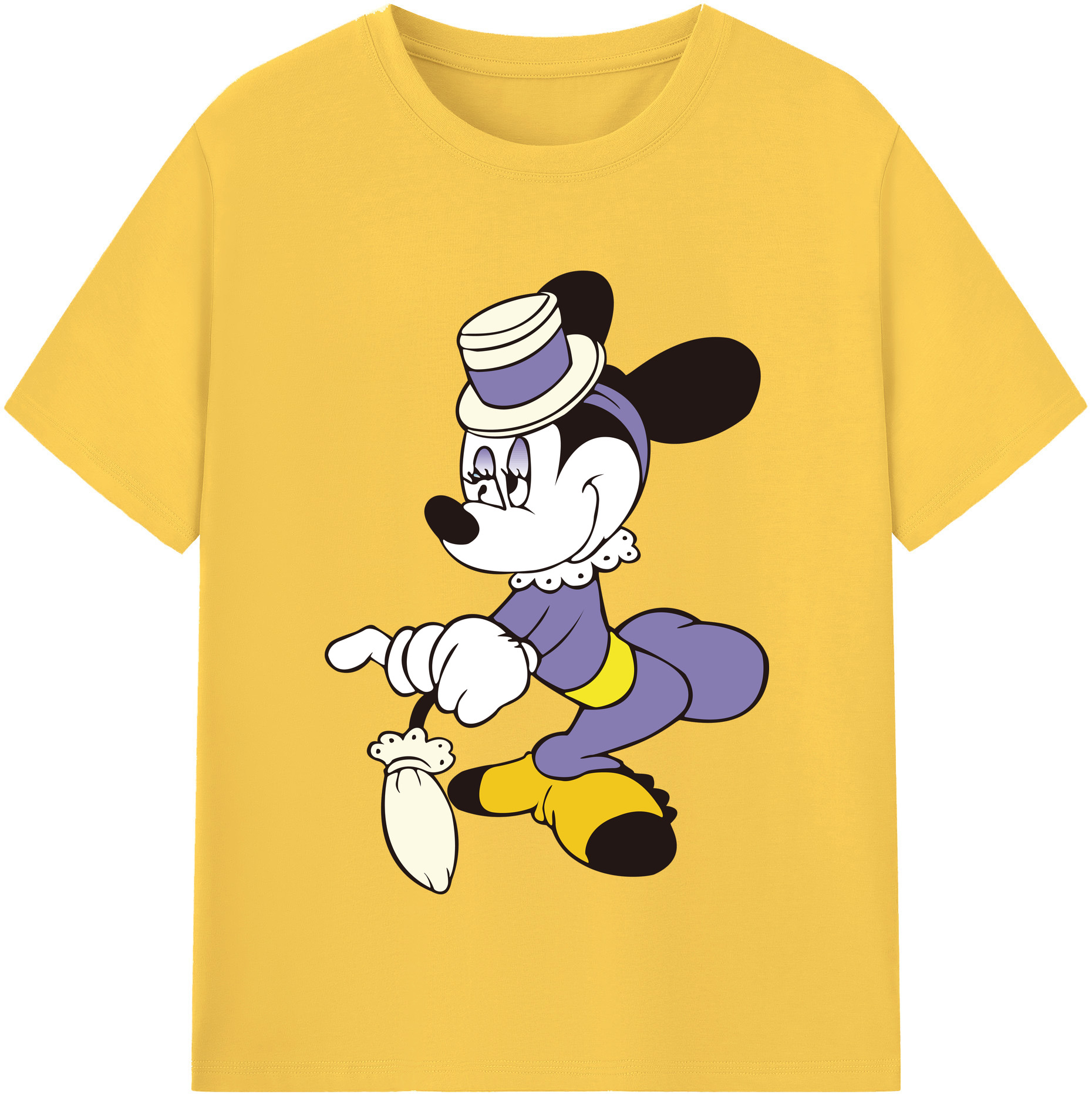（画像用） ミッキーマウス Mickey Mouse 綿100％半袖Tシャツ（フロントプリント）