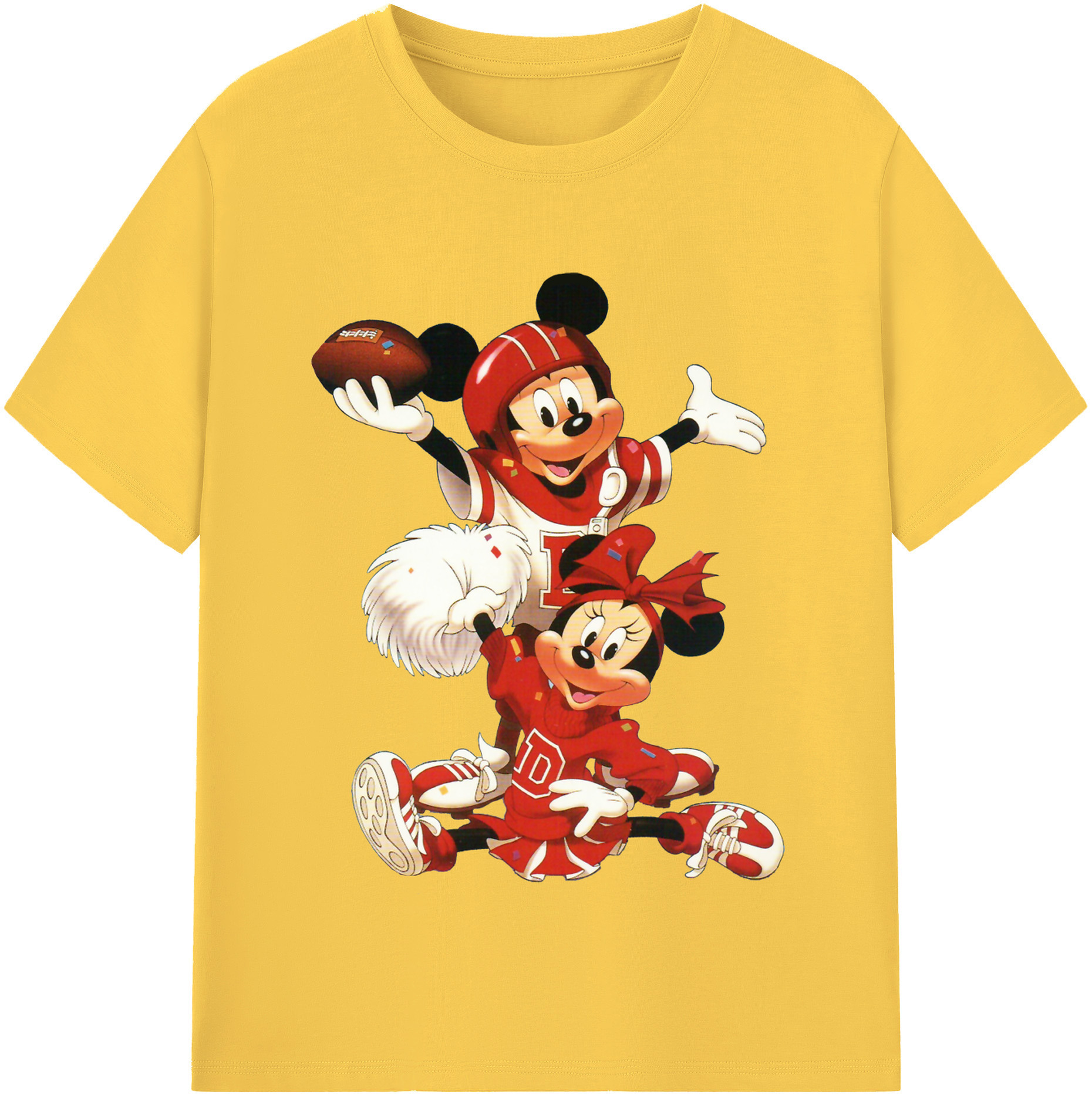 （画像用） ミッキーマウス Mickey Mouse 綿100％半袖Tシャツ（フロントプリント）