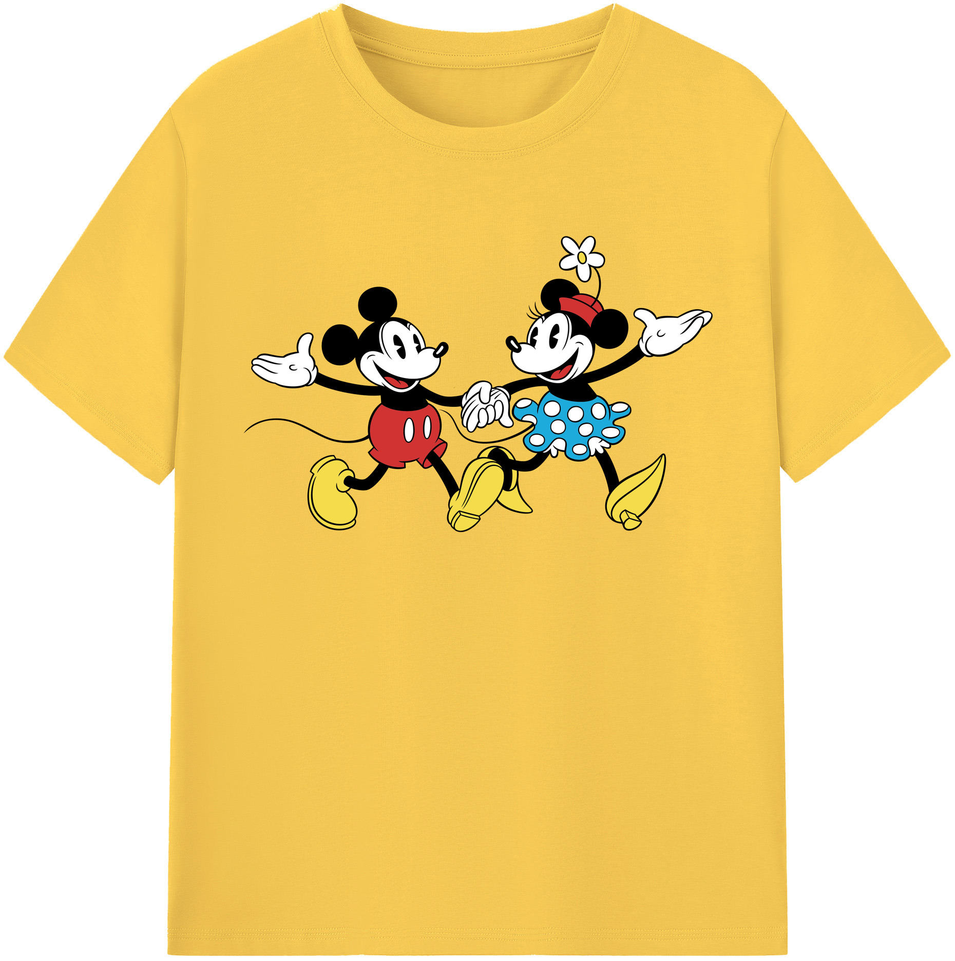 （画像用） ミッキーマウス Mickey Mouse 綿100％半袖Tシャツ（フロントプリント）
