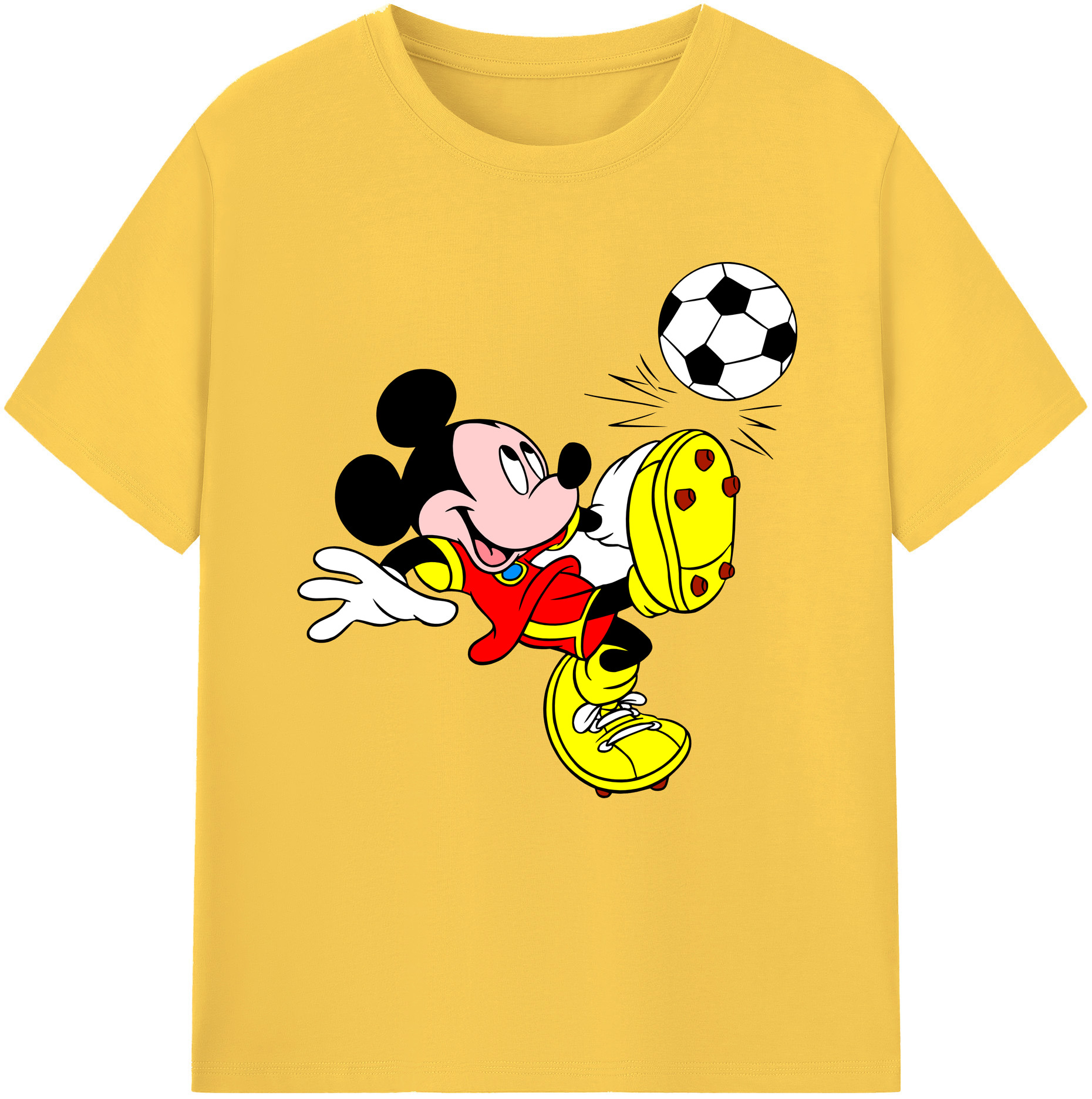 （画像用） ミッキーマウス Mickey Mouse 綿100％半袖Tシャツ（フロントプリント）