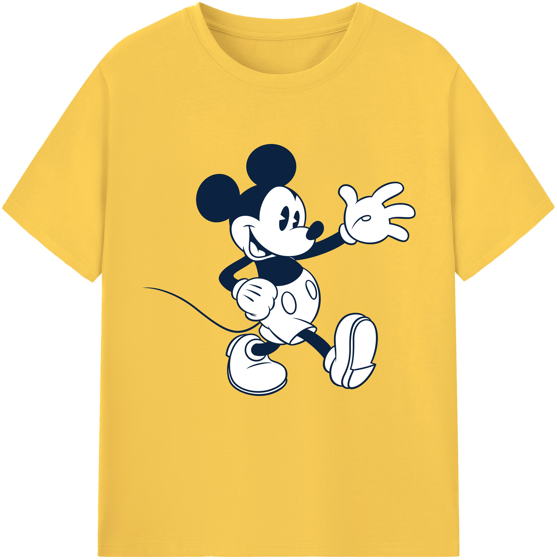 （画像用） ミッキーマウス Mickey Mouse 綿100％半袖Tシャツ（フロントプリント）