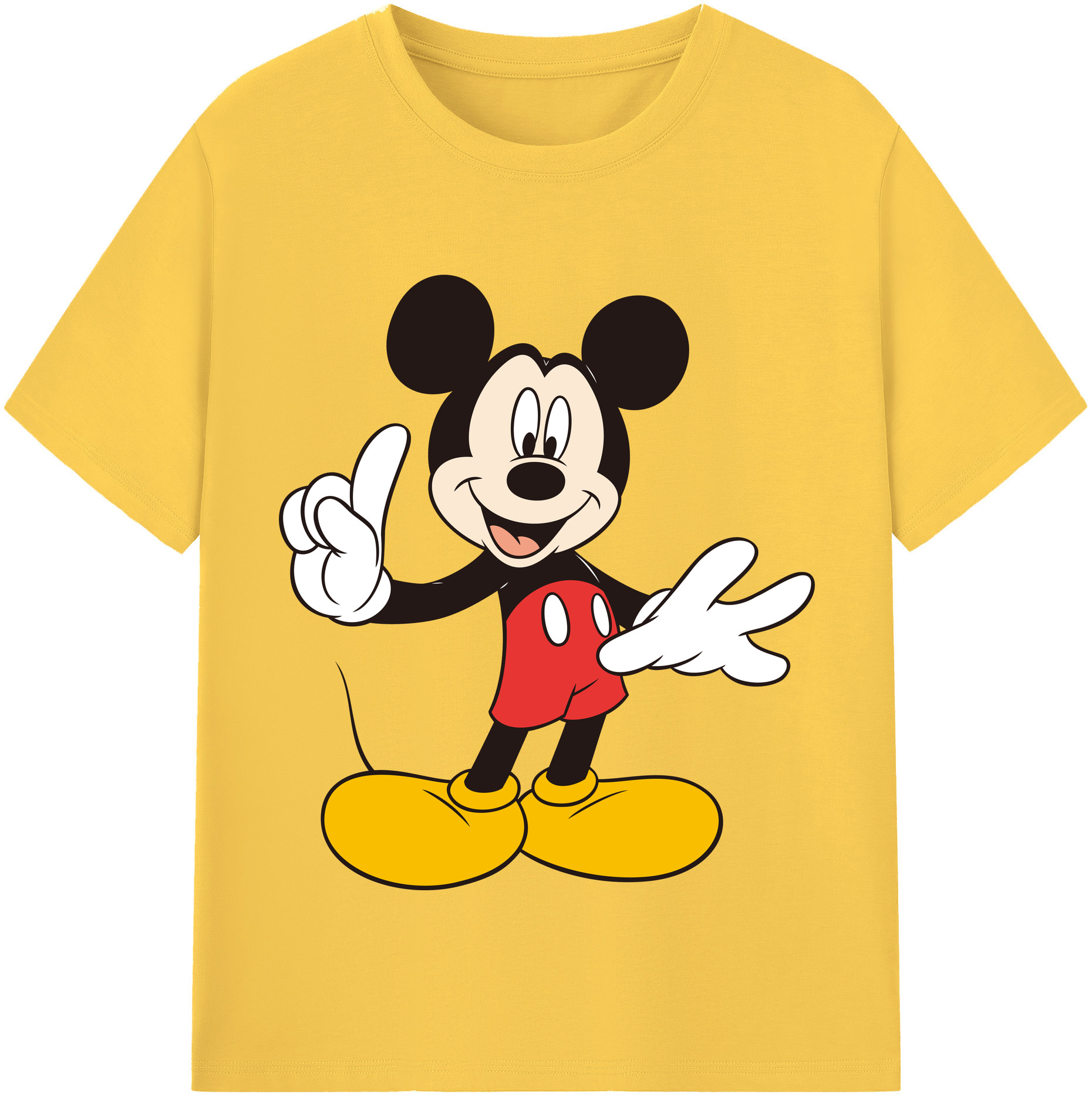 （画像用） ミッキーマウス Mickey Mouse 綿100％半袖Tシャツ（フロントプリント）