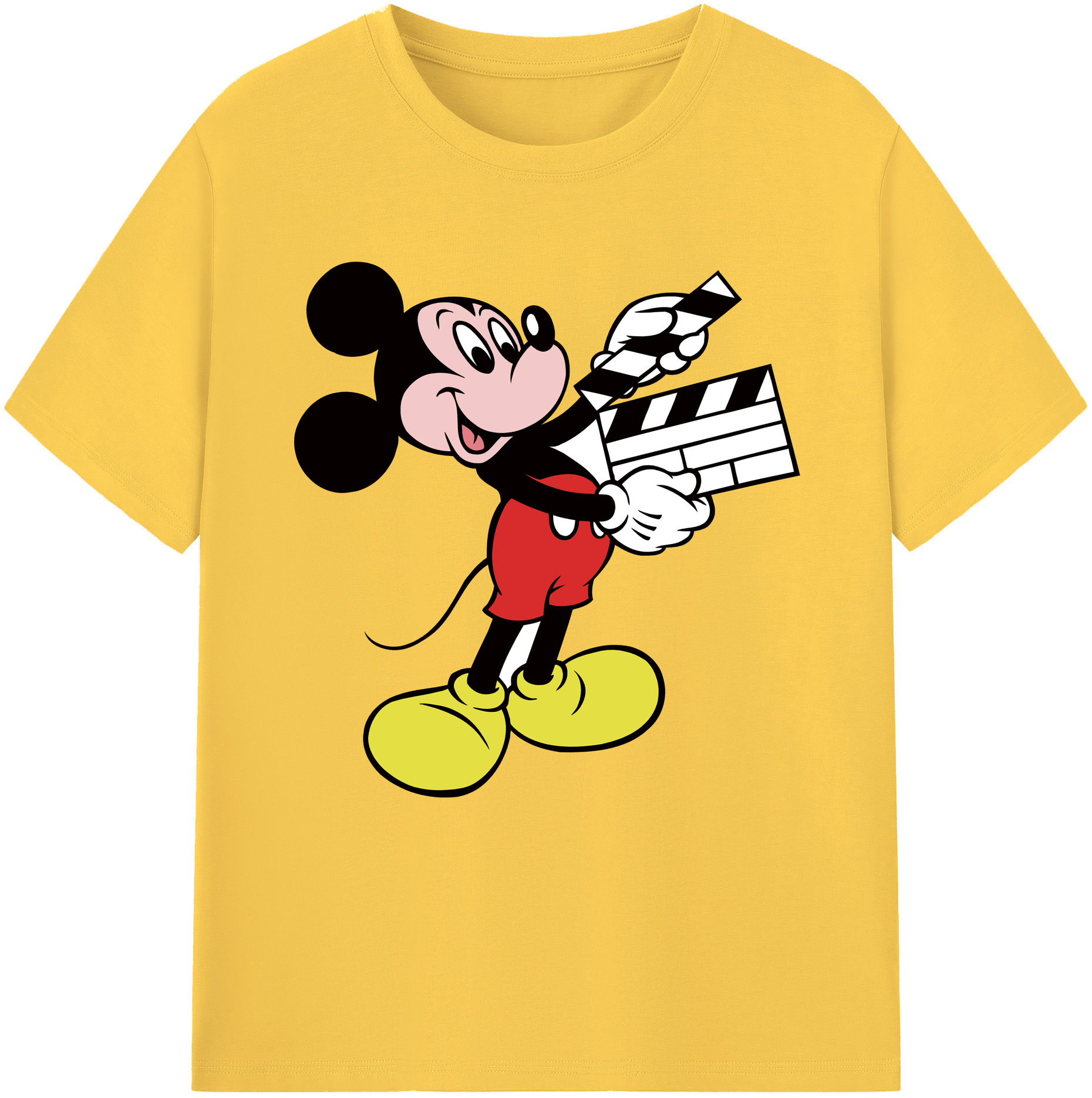（画像用） ミッキーマウス Mickey Mouse 綿100％半袖Tシャツ（フロントプリント）