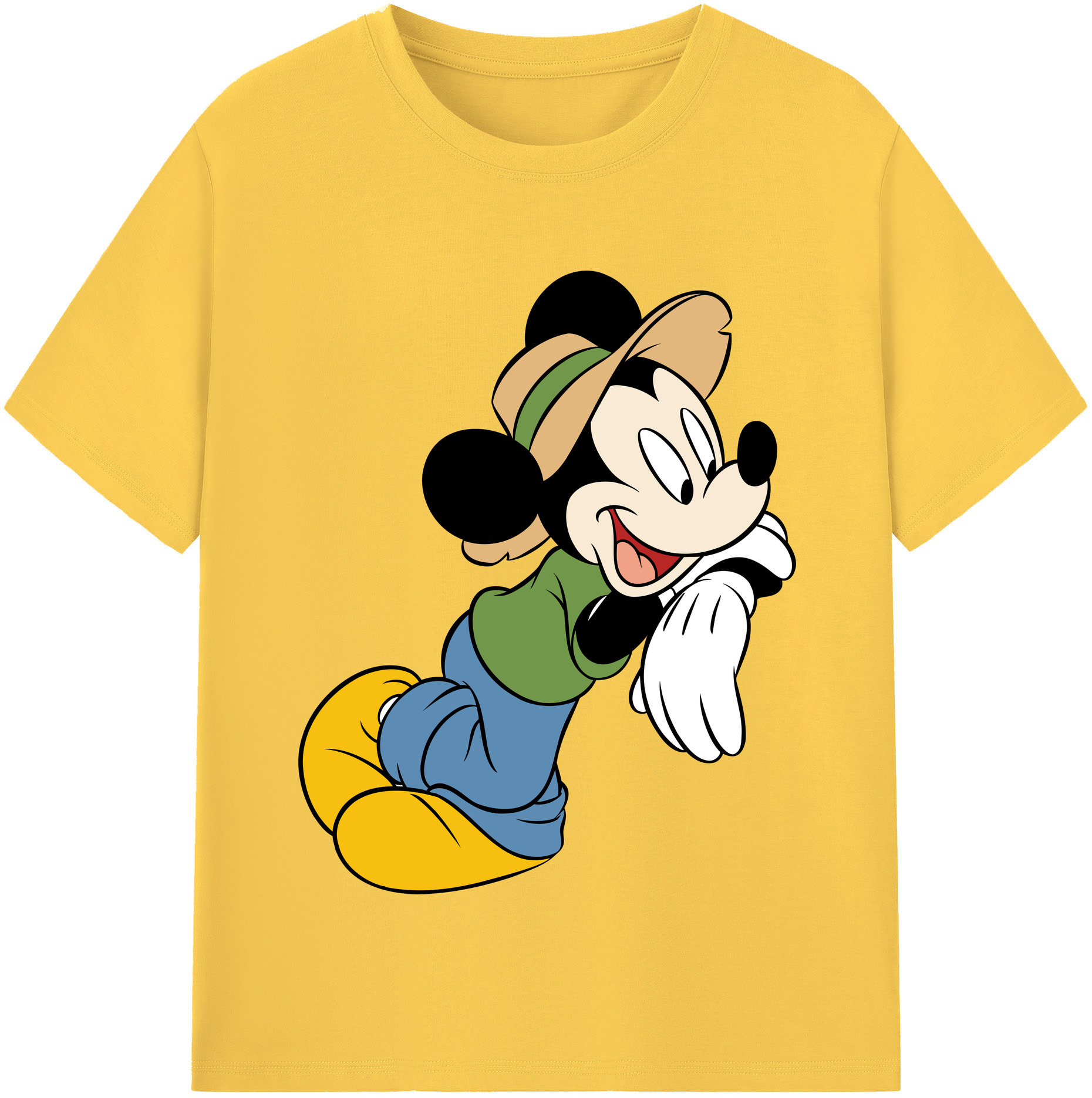 （画像用） ミッキーマウス Mickey Mouse 綿100％半袖Tシャツ（フロントプリント）