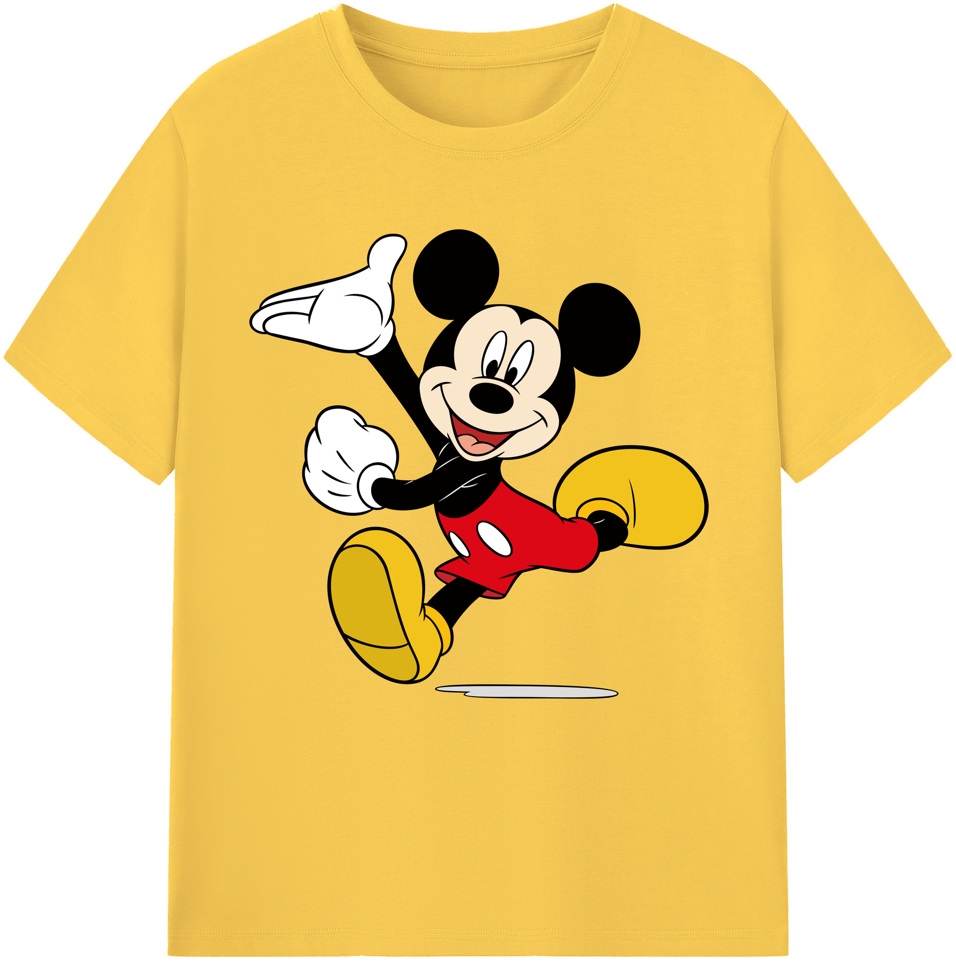 （画像用） ミッキーマウス Mickey Mouse 綿100％半袖Tシャツ（フロントプリント）