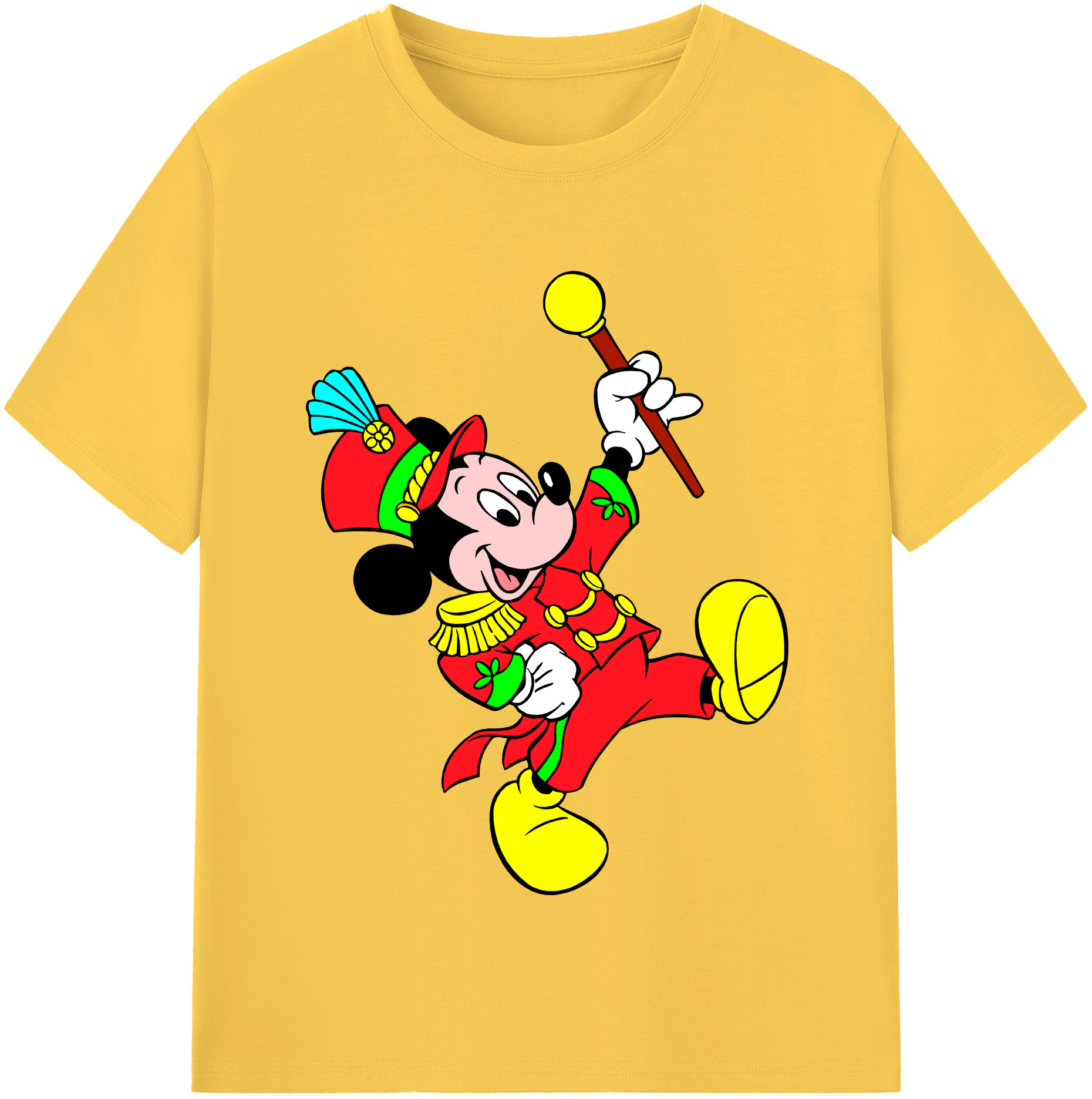 （画像用） ミッキーマウス Mickey Mouse 綿100％半袖Tシャツ（フロントプリント）