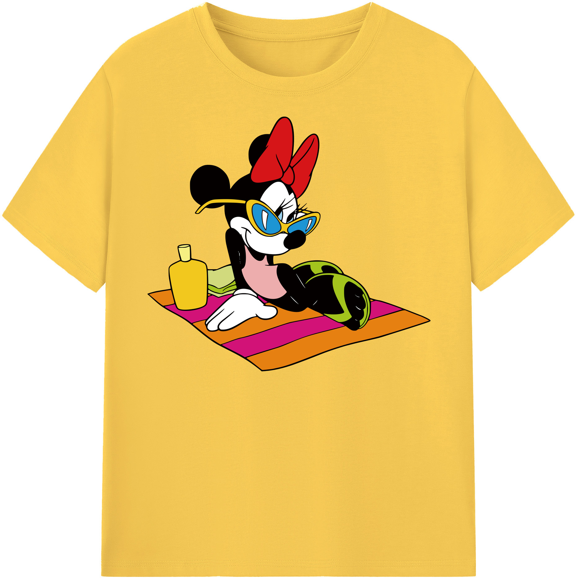 （画像用） ミッキーマウス Mickey Mouse 綿100％半袖Tシャツ（フロントプリント）