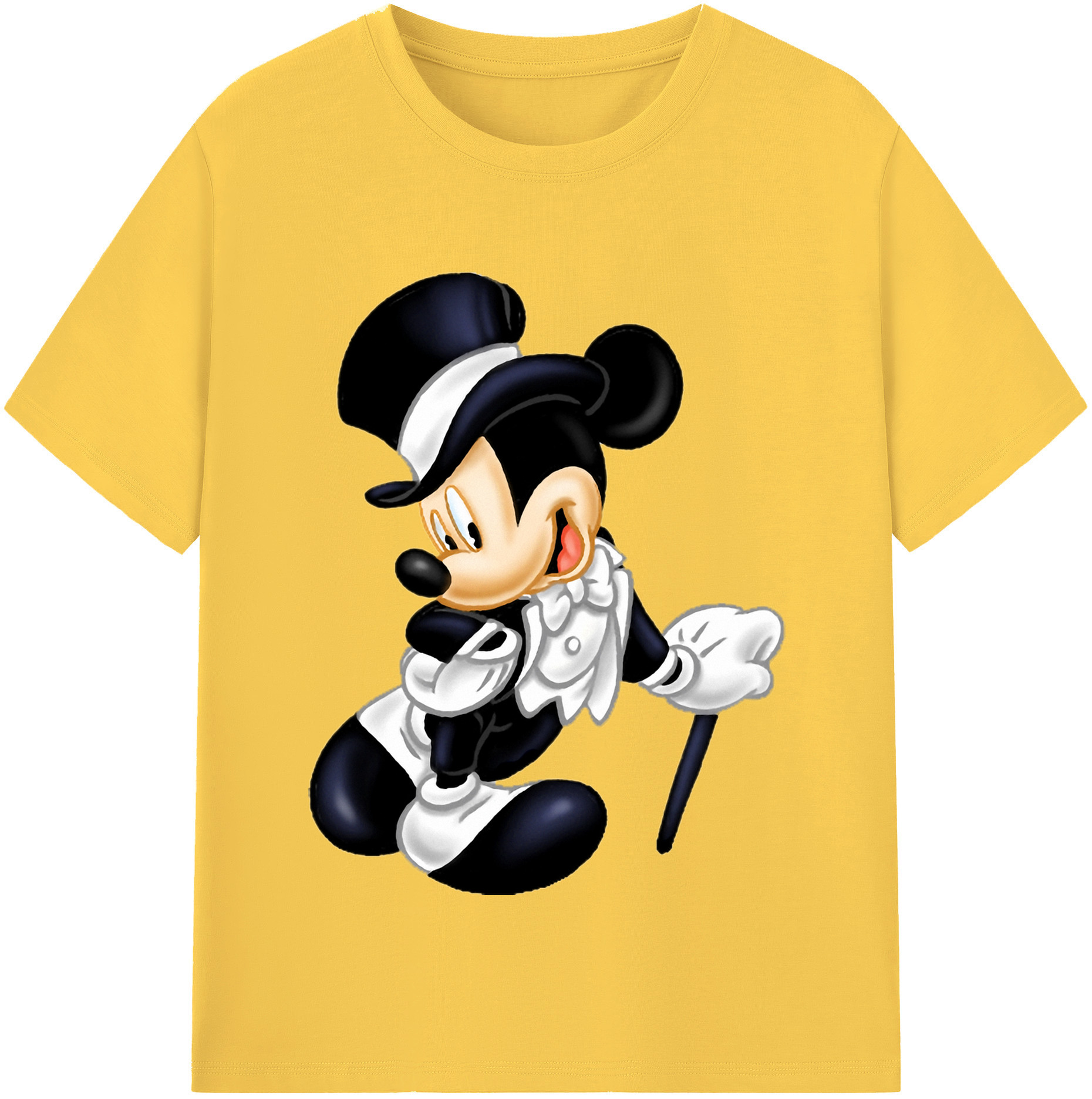（画像用） ミッキーマウス Mickey Mouse 綿100％半袖Tシャツ（フロントプリント）