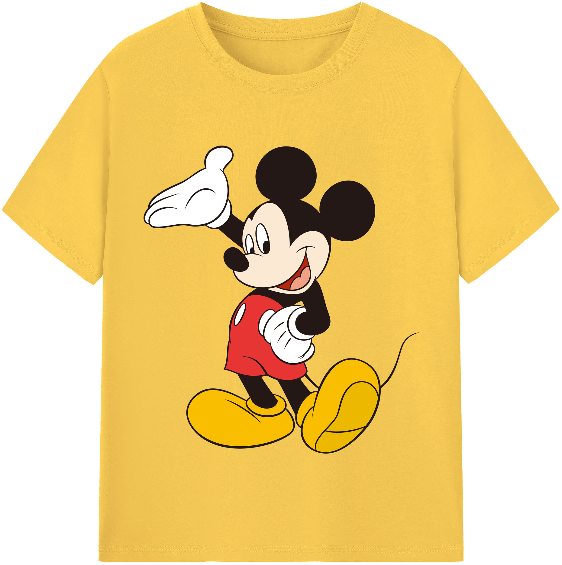（画像用） ミッキーマウス Mickey Mouse 綿100％半袖Tシャツ（フロントプリント）