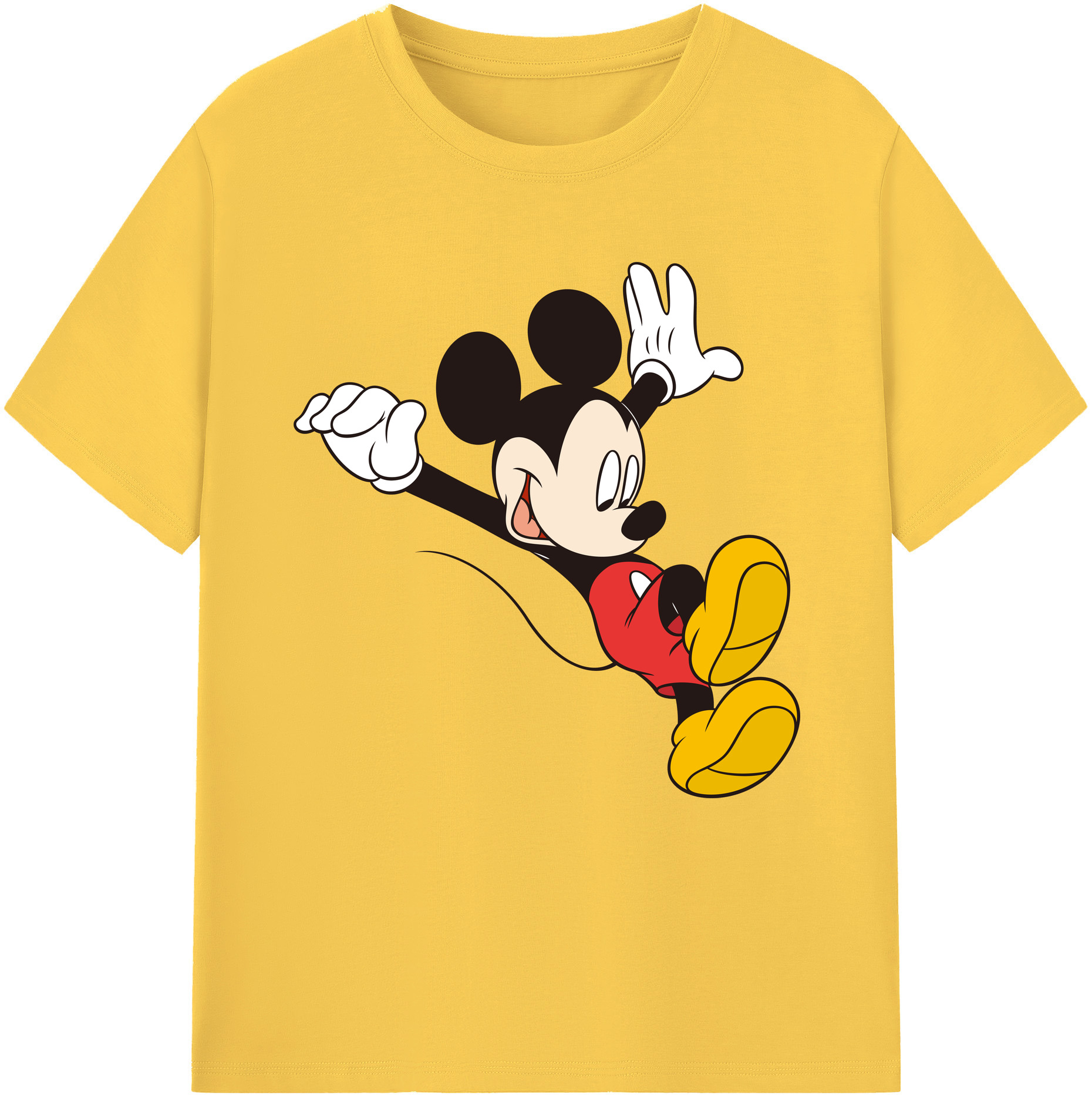 （画像用） ミッキーマウス Mickey Mouse 綿100％半袖Tシャツ（フロントプリント）