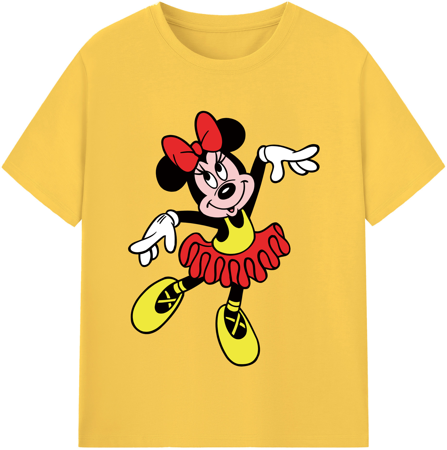 （画像用） ミッキーマウス Mickey Mouse 綿100％半袖Tシャツ（フロントプリント）