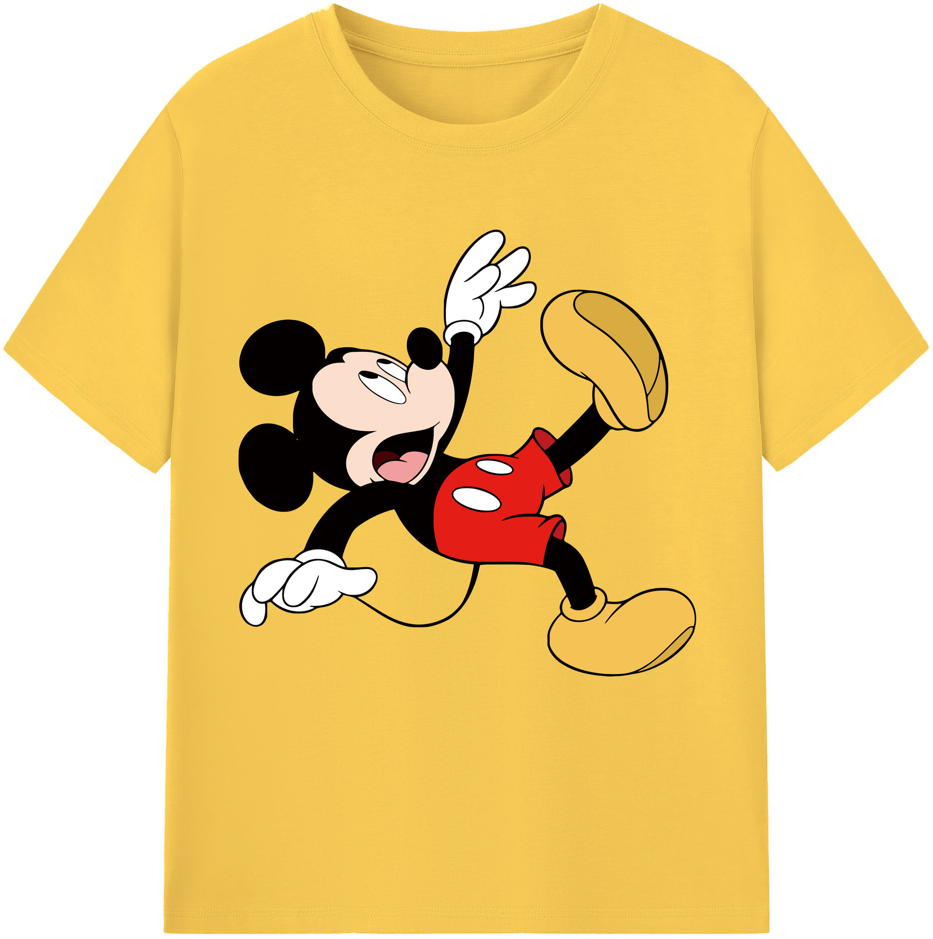 （画像用） ミッキーマウス Mickey Mouse 綿100％半袖Tシャツ（フロントプリント）