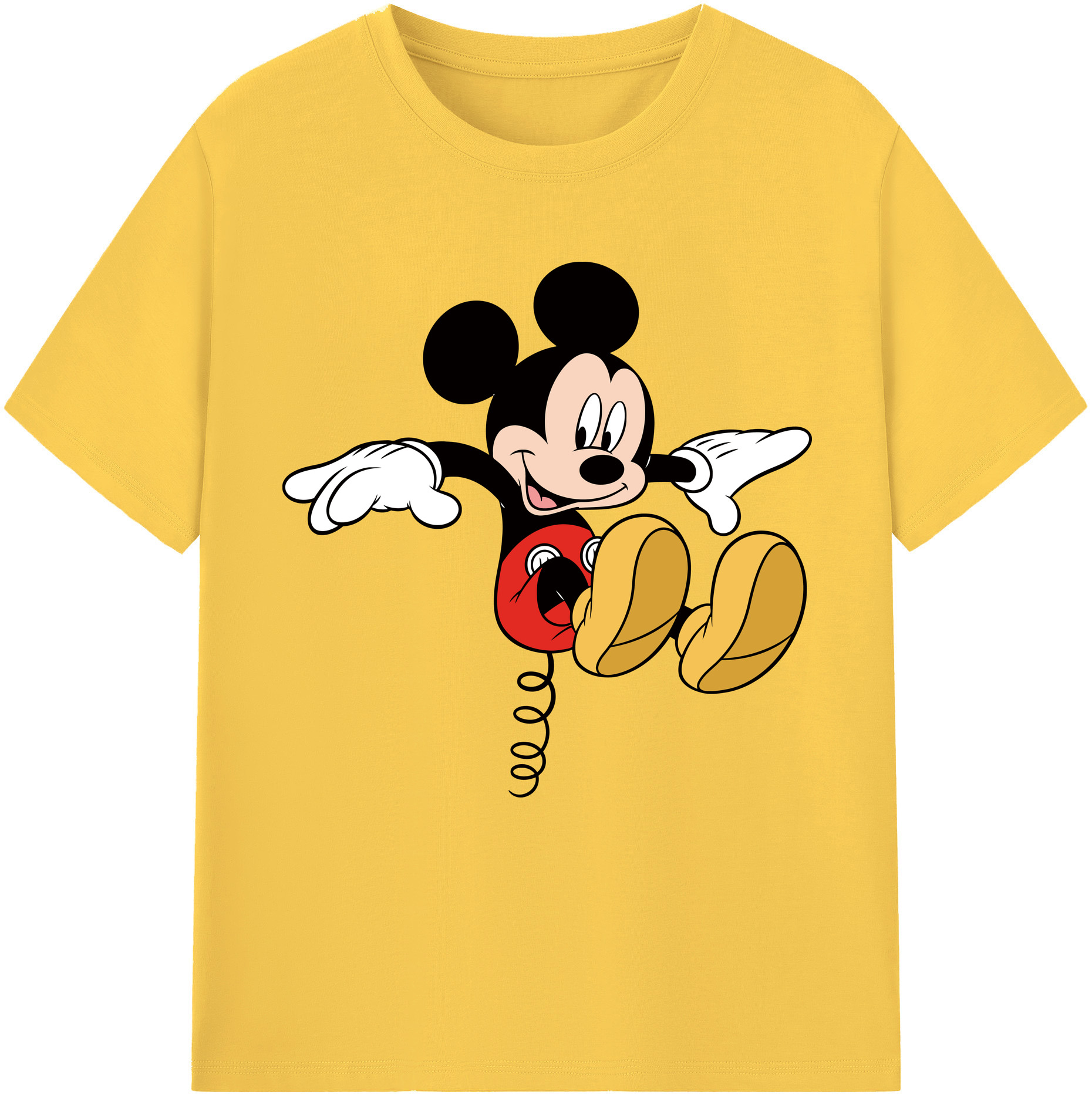 （画像用） ミッキーマウス Mickey Mouse 綿100％半袖Tシャツ（フロントプリント）