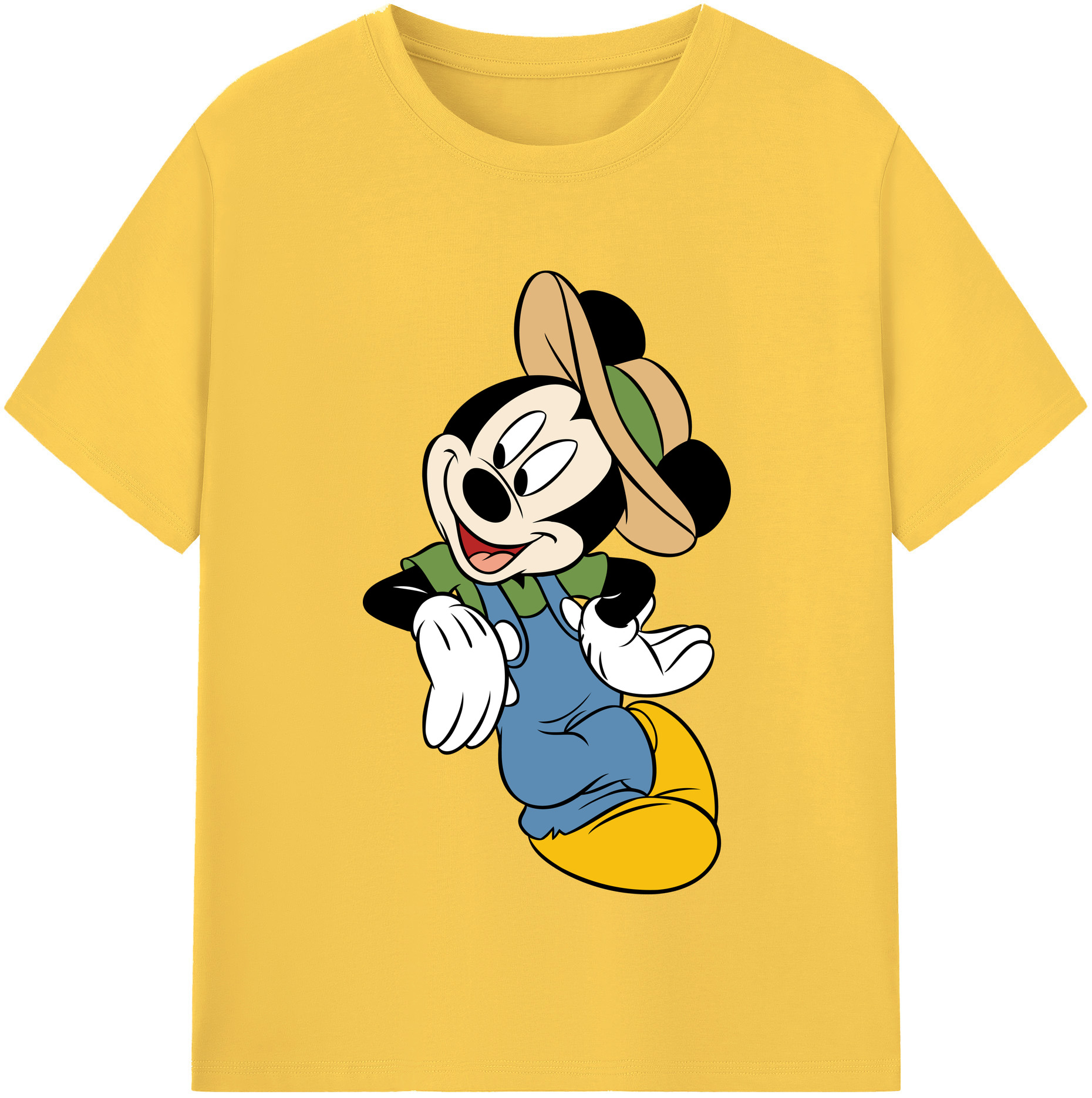 （画像用） ミッキーマウス Mickey Mouse 綿100％半袖Tシャツ（フロントプリント）