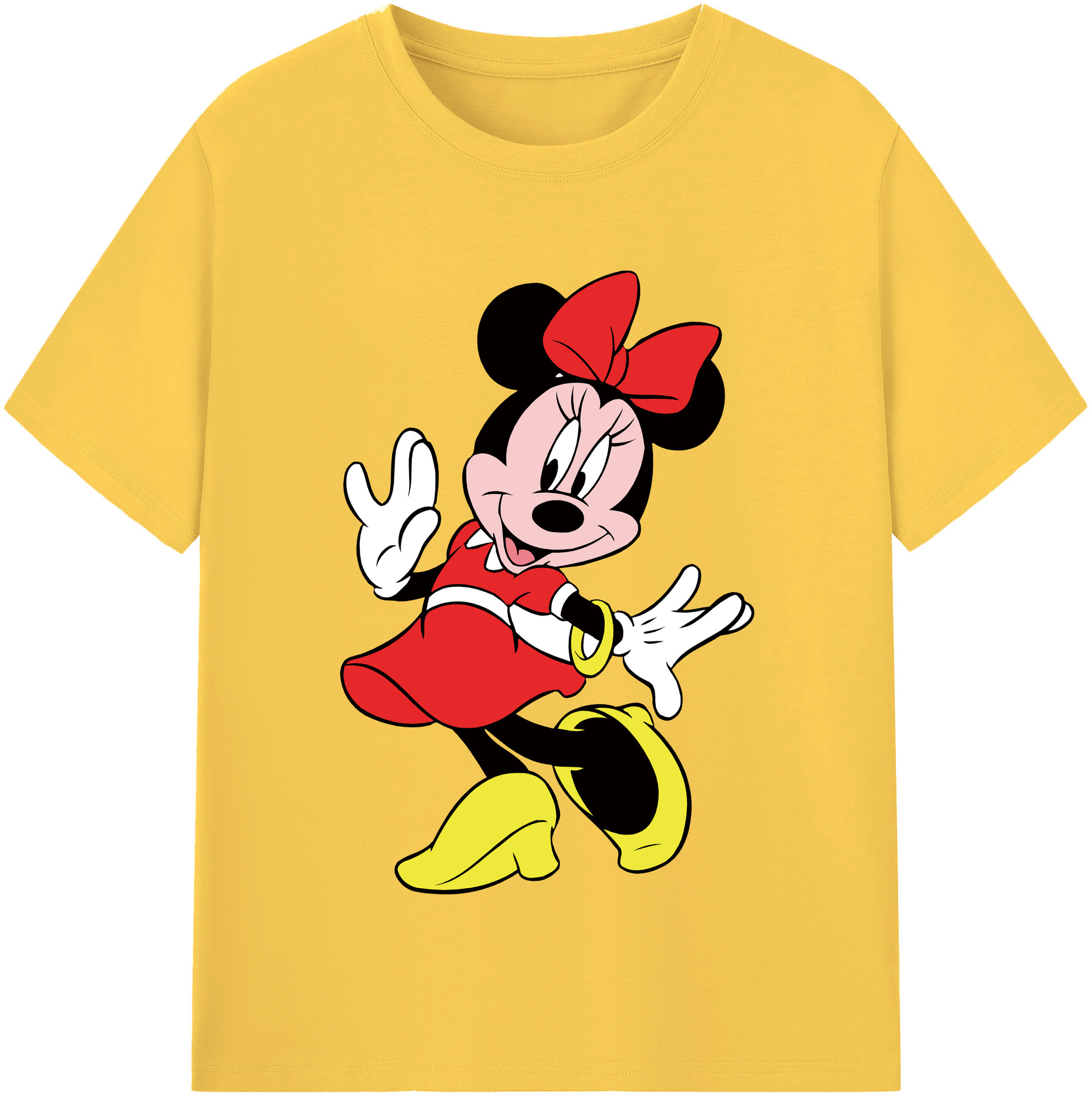 （画像用） ミッキーマウス Mickey Mouse 綿100％半袖Tシャツ（フロントプリント）