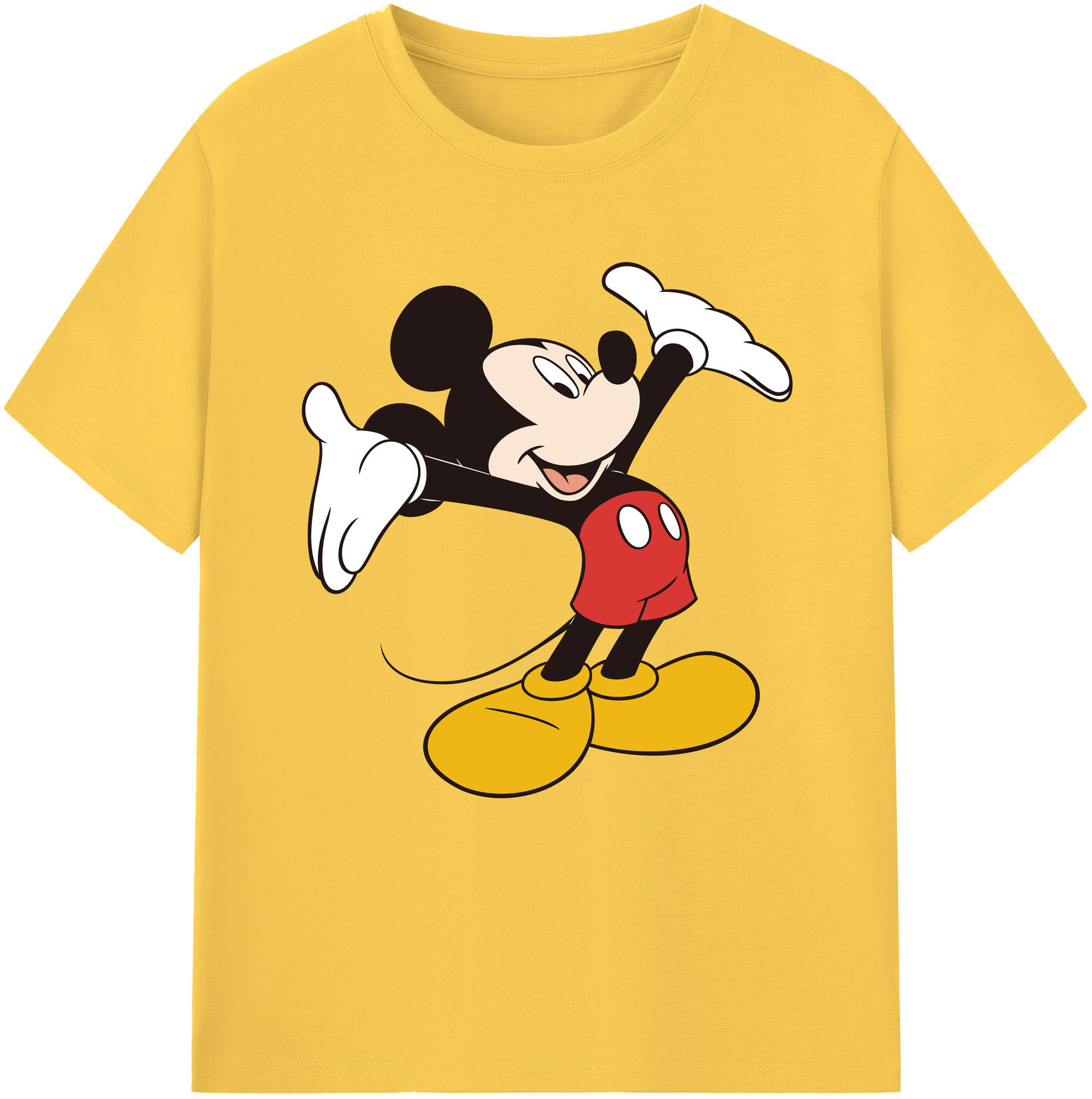 （画像用） ミッキーマウス Mickey Mouse 綿100％半袖Tシャツ（フロントプリント）
