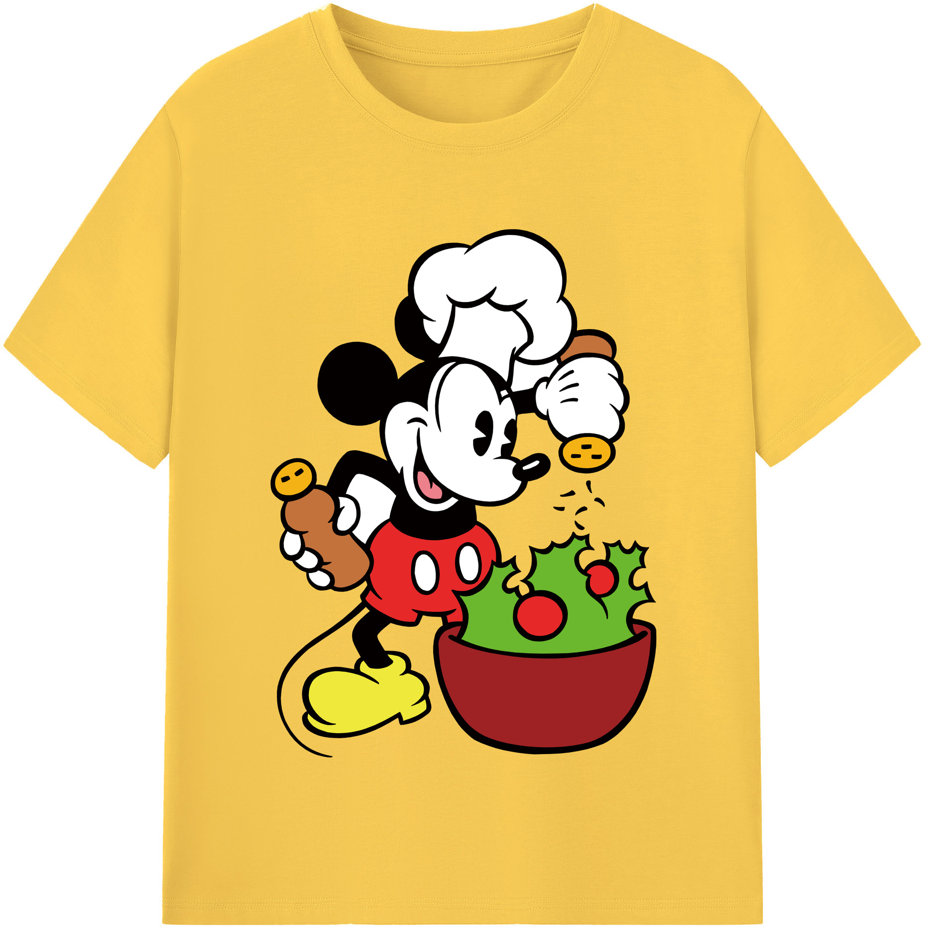 （画像用） ミッキーマウス Mickey Mouse 綿100％半袖Tシャツ（フロントプリント）