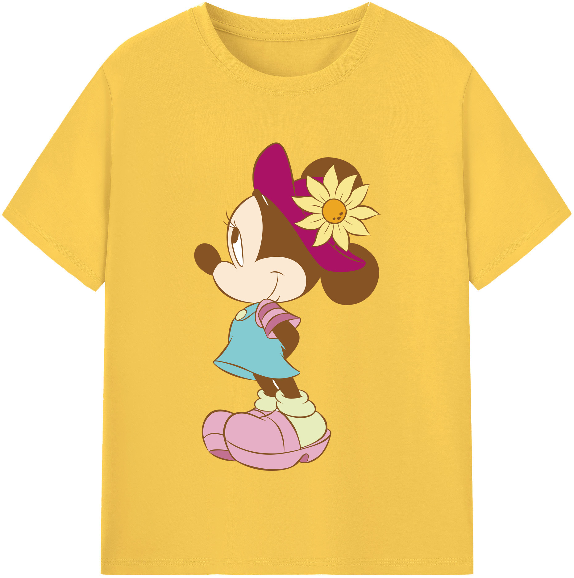 （画像用） ミッキーマウス Mickey Mouse 綿100％半袖Tシャツ（フロントプリント）
