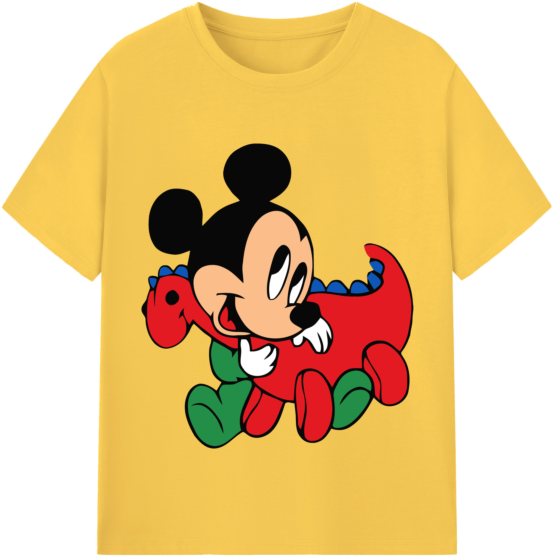 （画像用） ミッキーマウス Mickey Mouse 綿100％半袖Tシャツ（フロントプリント）