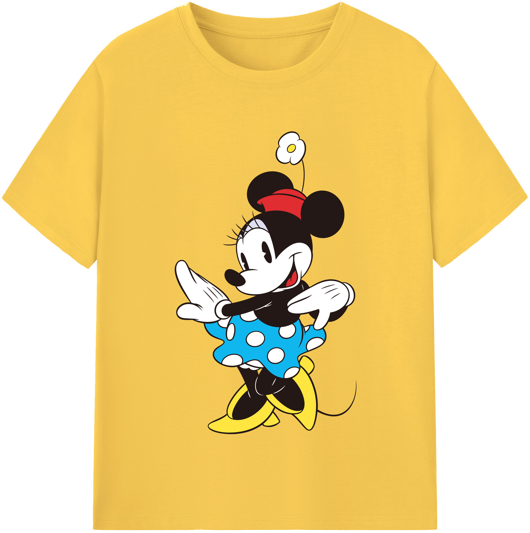 （画像用） ミッキーマウス Mickey Mouse 綿100％半袖Tシャツ（フロントプリント）