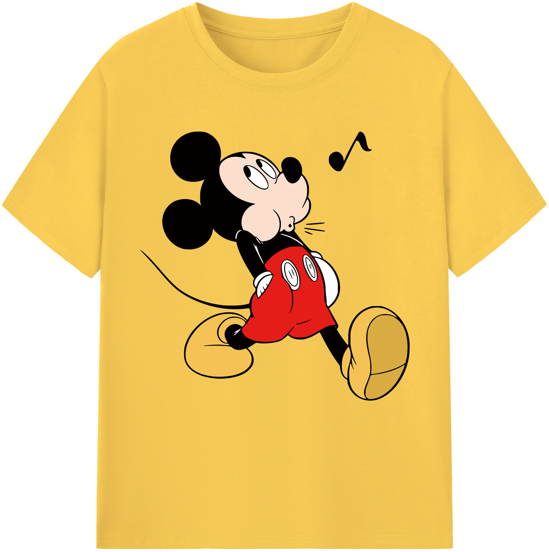 （画像用） ミッキーマウス Mickey Mouse 綿100％半袖Tシャツ（フロントプリント）