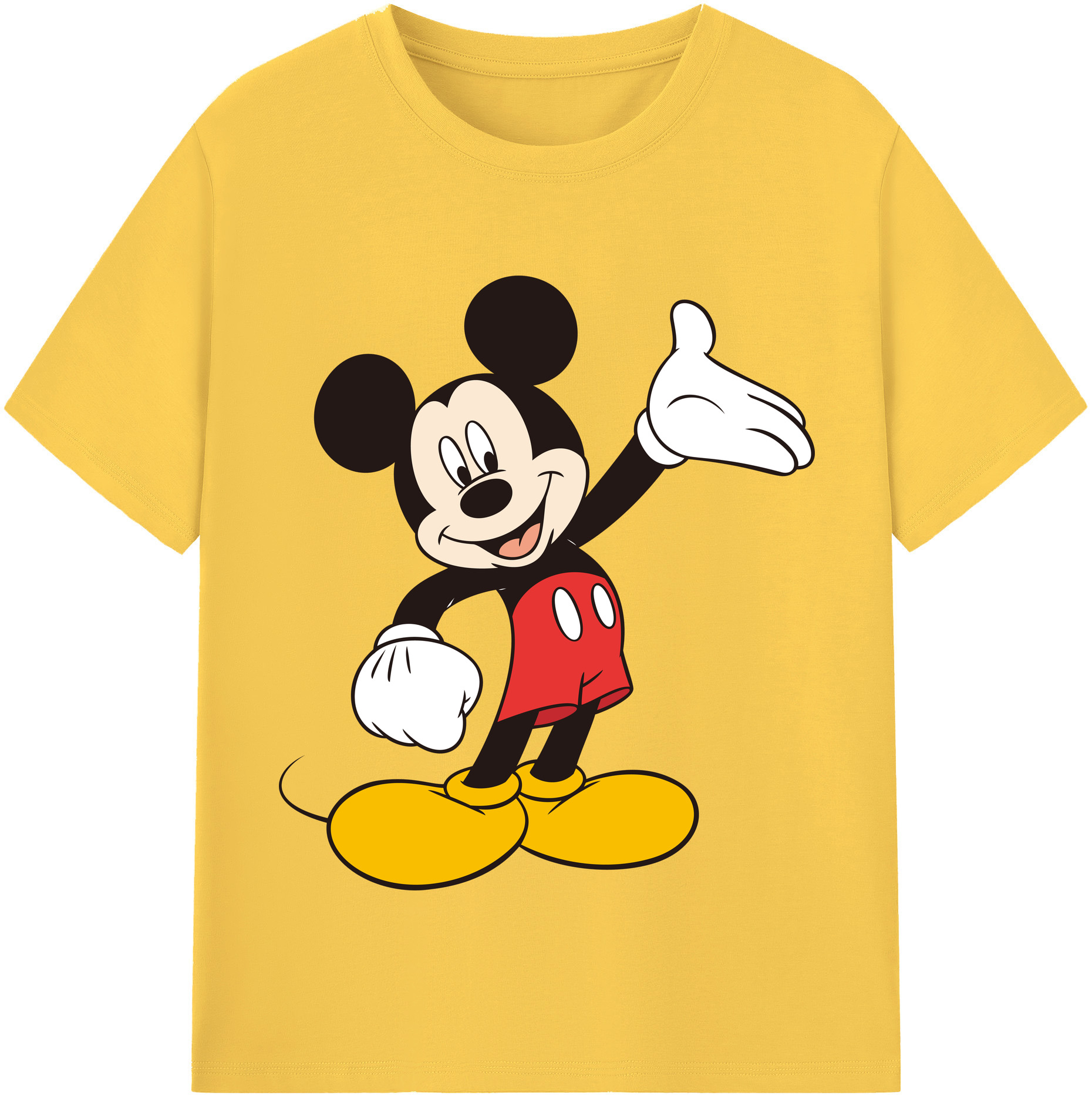 （画像用） ミッキーマウス Mickey Mouse 綿100％半袖Tシャツ（フロントプリント）