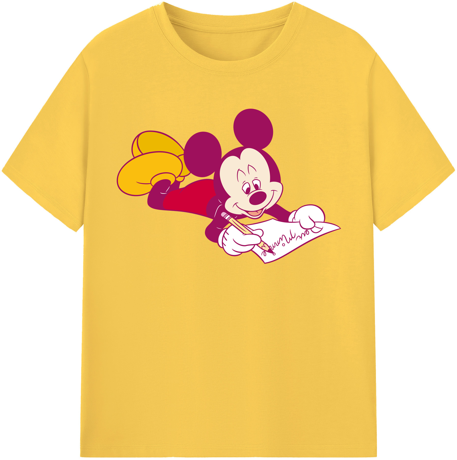 （画像用） ミッキーマウス Mickey Mouse 綿100％半袖Tシャツ（フロントプリント）