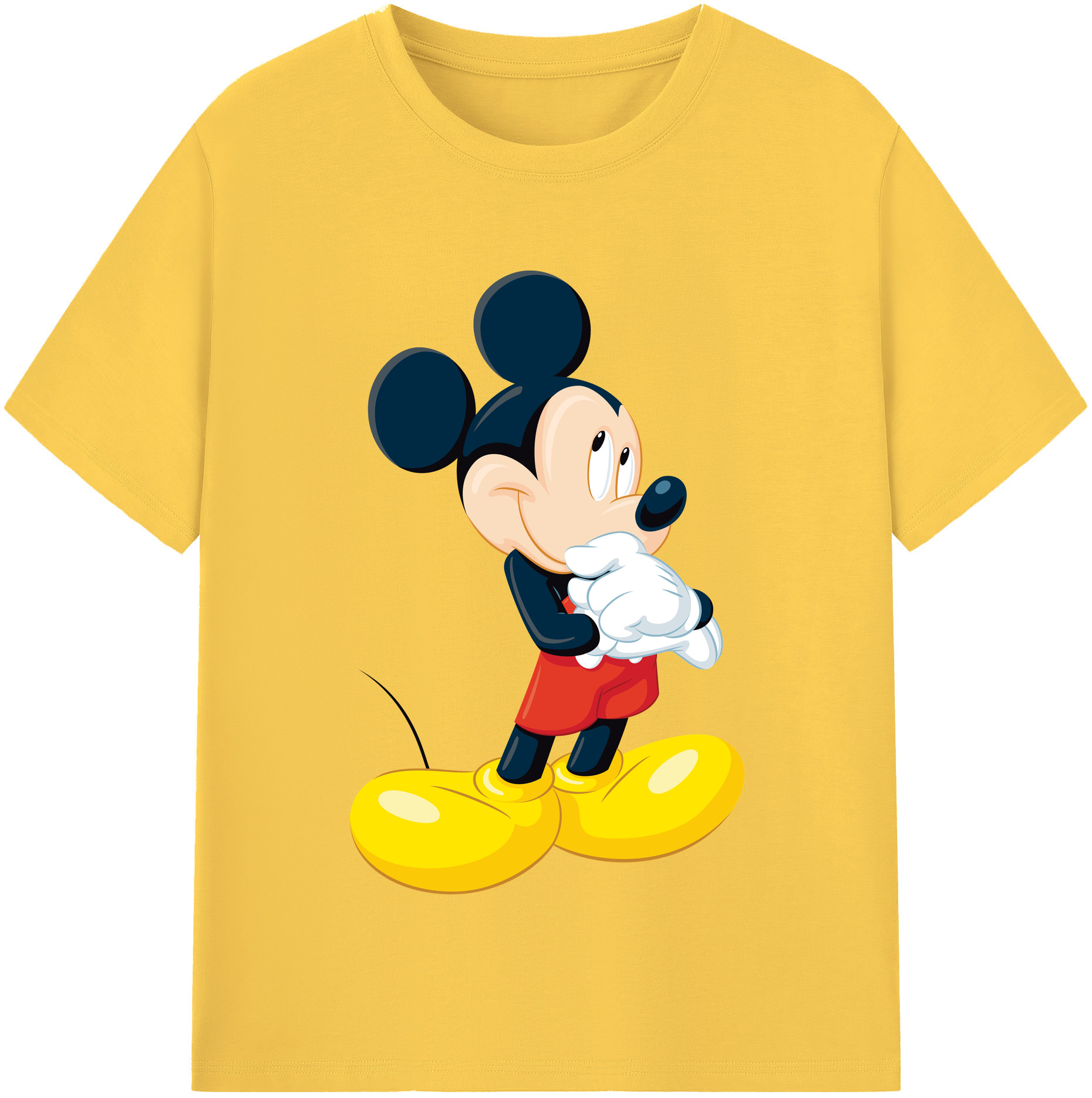 （画像用） ミッキーマウス Mickey Mouse 綿100％半袖Tシャツ（フロントプリント）