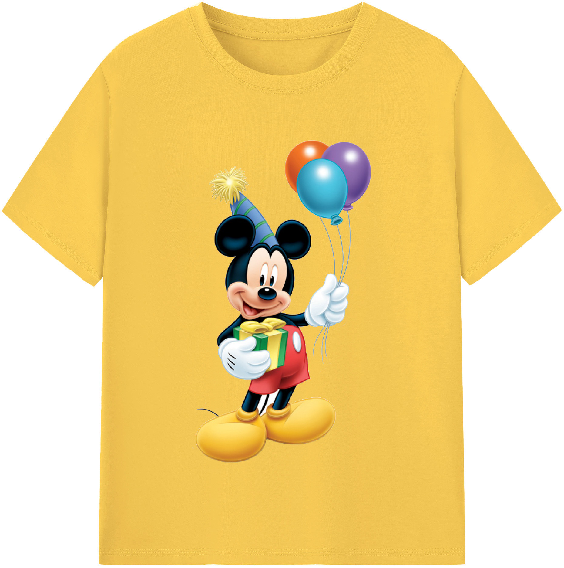 （画像用） ミッキーマウス Mickey Mouse 綿100％半袖Tシャツ（フロントプリント）